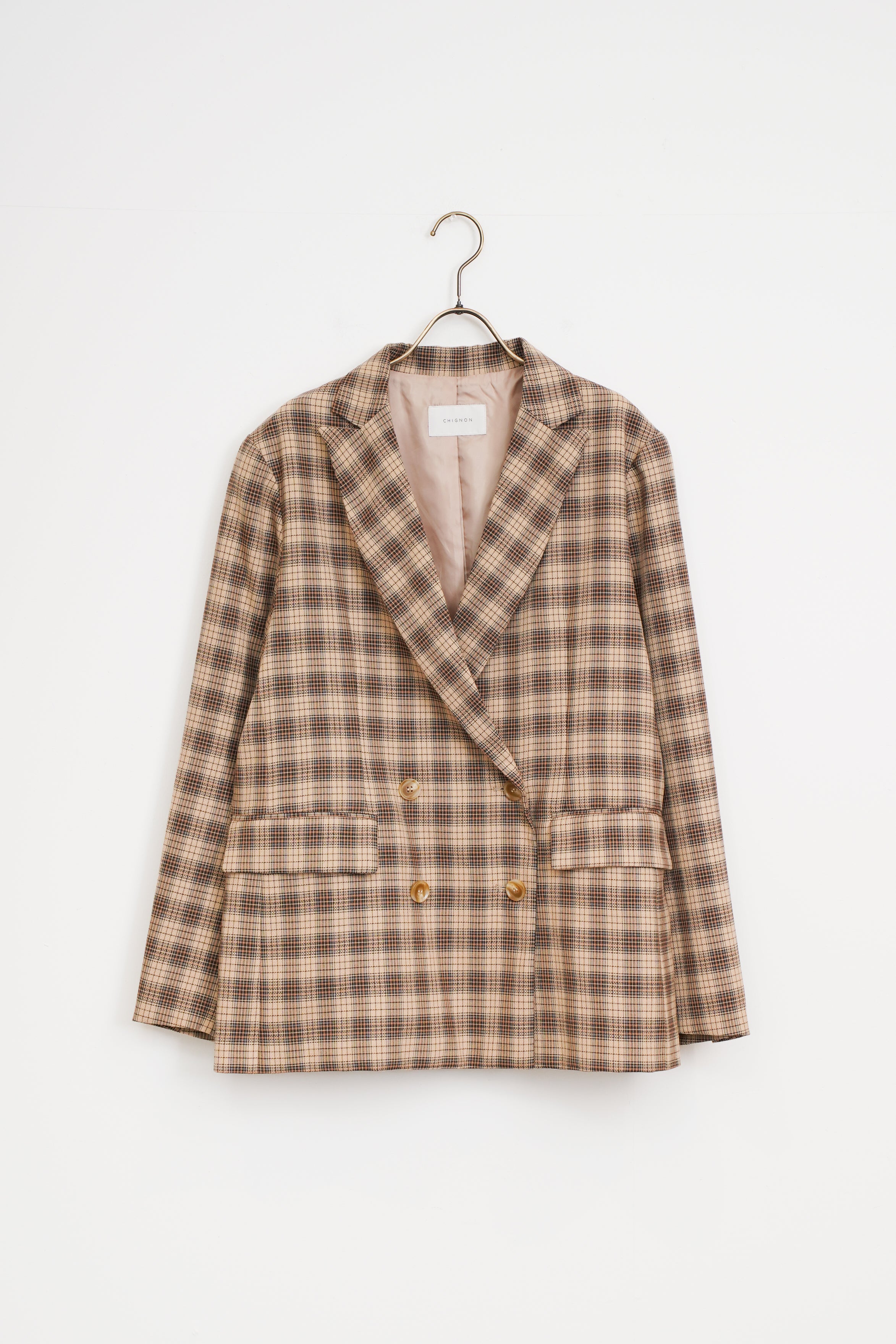 【CHIGNON】チェックダブルJK_251010007910