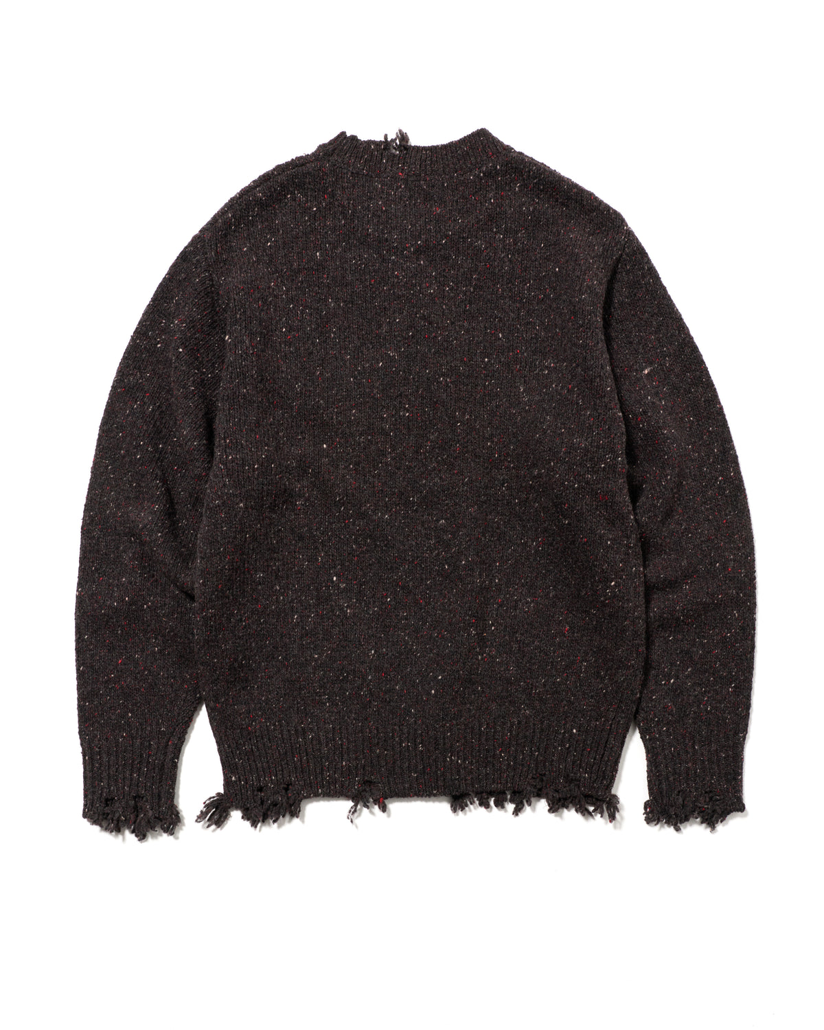 【J.PRESS MEN】RWS Wool Alpaca Nylon Nep Crew Neck Damage Knit_260806005415