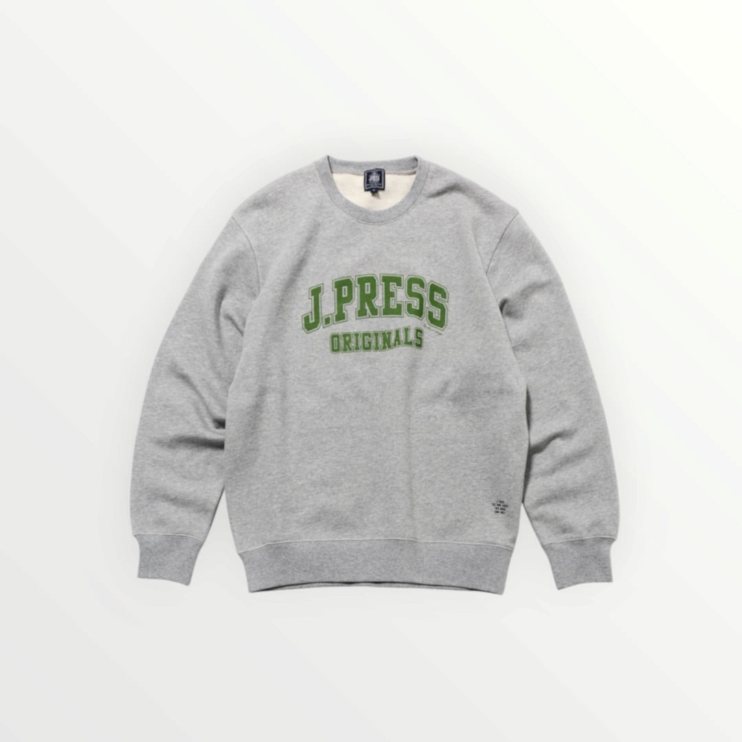 【J.PRESS MEN〈unisex〉】French Terry College Logo Sweat Shirt_260806005482