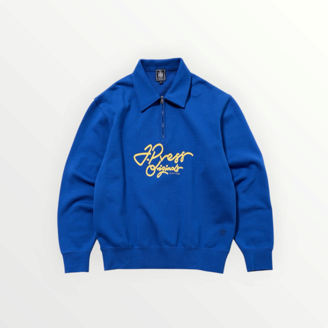 【J.PRESS MEN〈unisex〉】French Terry Vintage Logo Sweat Zip-Shirts_260806005454