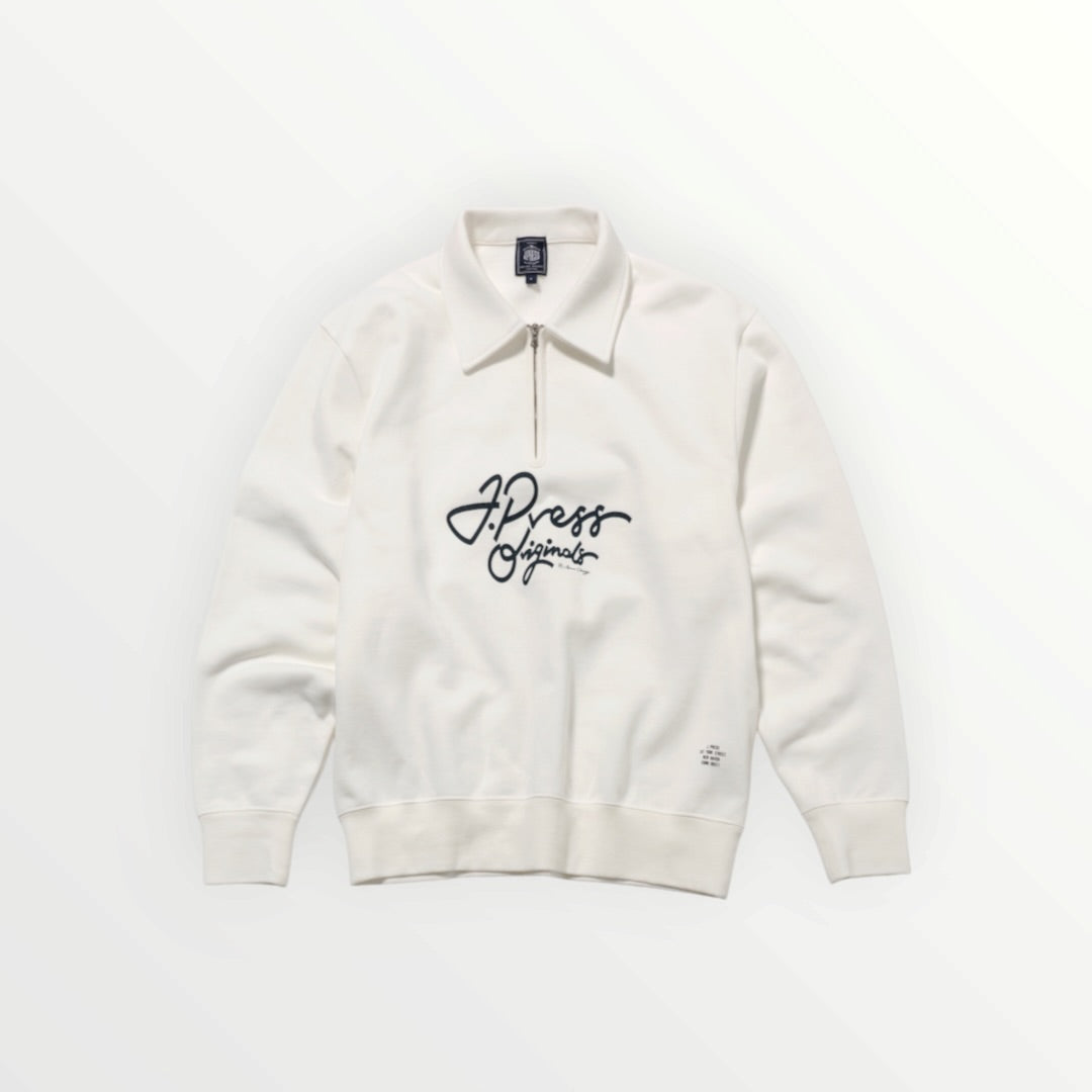 【J.PRESS MEN〈unisex〉】French Terry Vintage Logo Sweat Zip-Shirts_260806005454