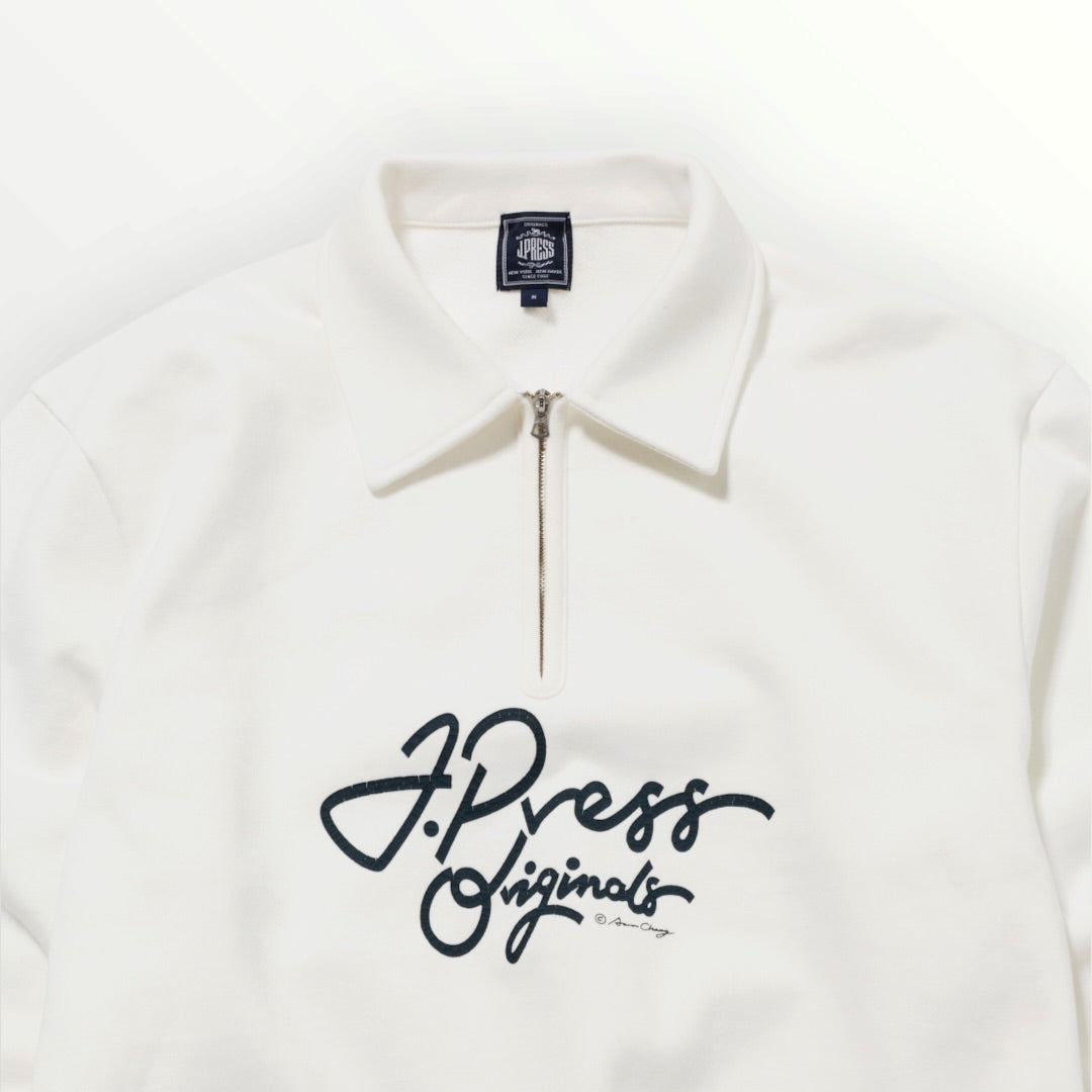 【J.PRESS MEN〈unisex〉】French Terry Vintage Logo Sweat Zip-Shirts_260806005454
