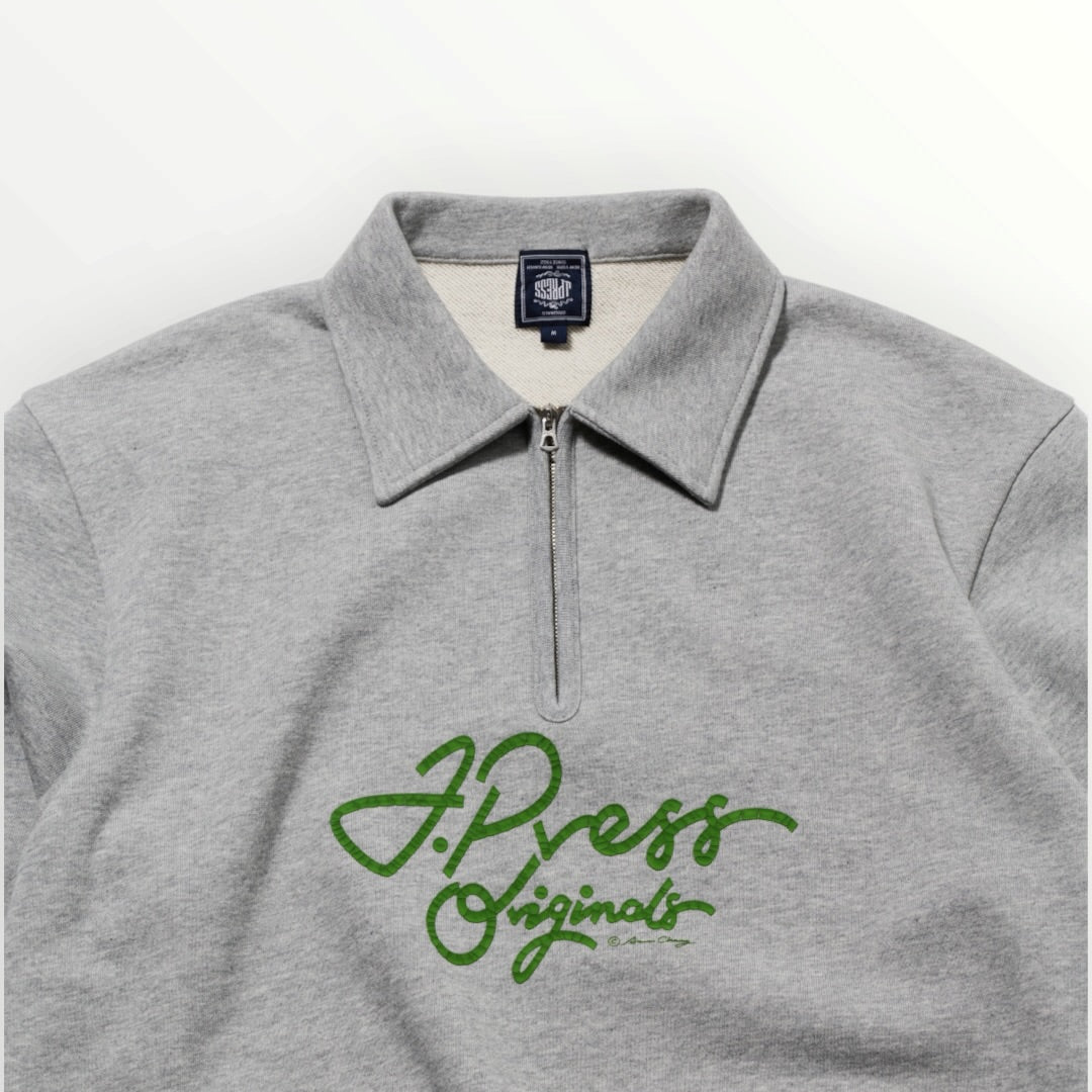 【J.PRESS MEN〈unisex〉】French Terry Vintage Logo Sweat Zip-Shirts_260806005454