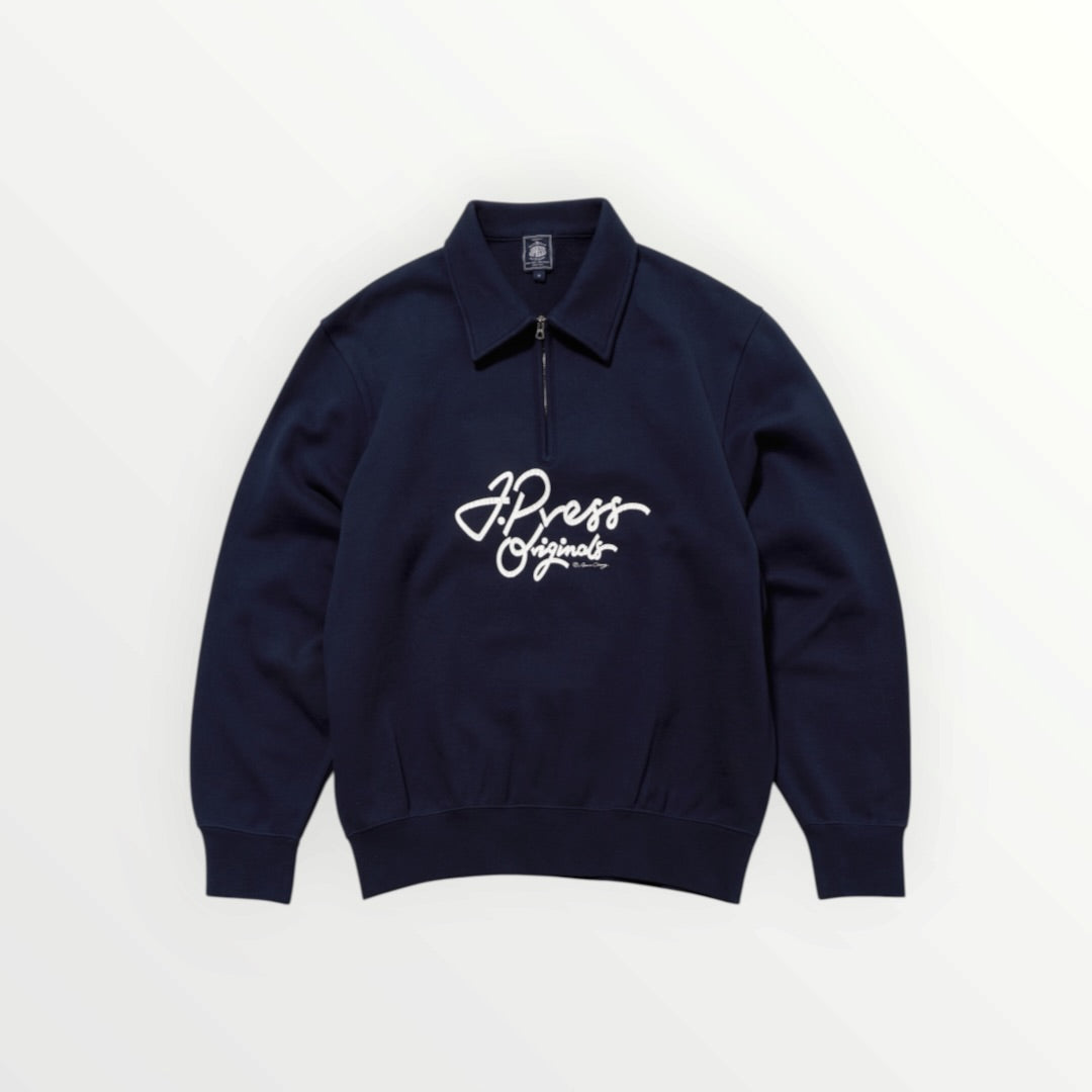 【J.PRESS MEN〈unisex〉】French Terry Vintage Logo Sweat Zip-Shirts_260806005454