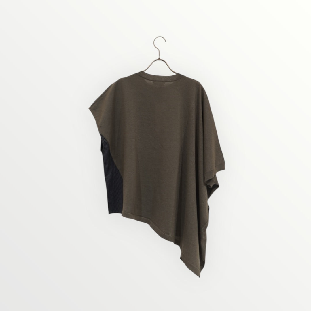 #13モハメド ファティマトゥ 早野夏選手着用【Parc.1】Stripe docking Asymmetry Knit_260213004843