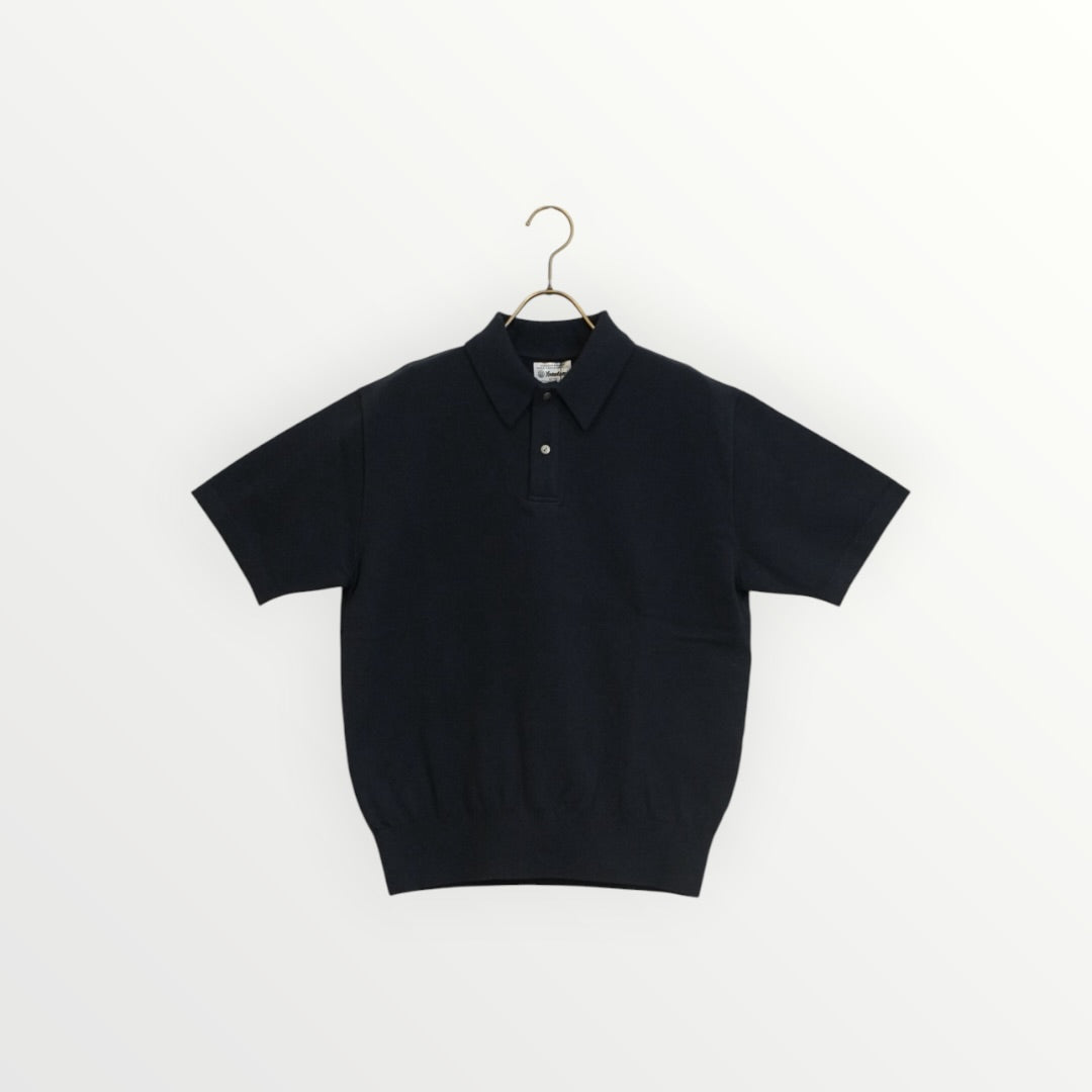 【Yonetomi〈unisex〉】LIGHT WAVE COTTON KNIT POLO_260328008319