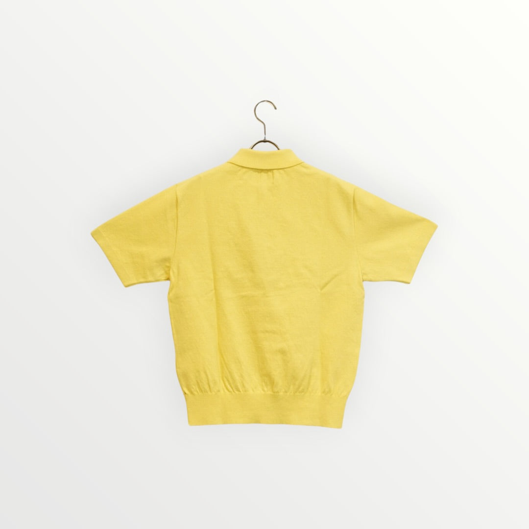 【Yonetomi〈unisex〉】LIGHT WAVE COTTON KNIT POLO_260328008319