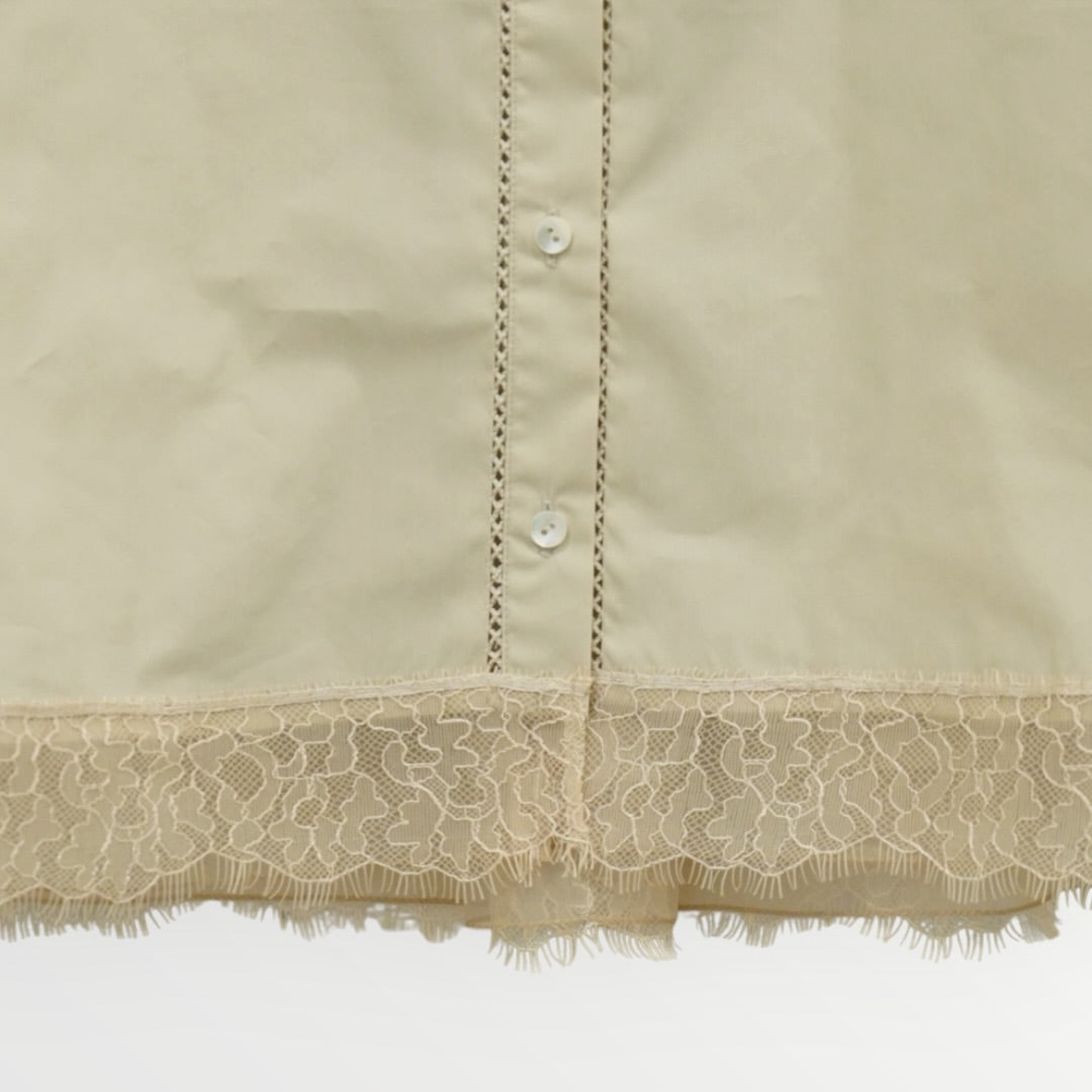 【MARILYN MOON】ヘムレースフレアシャツ_260416009770