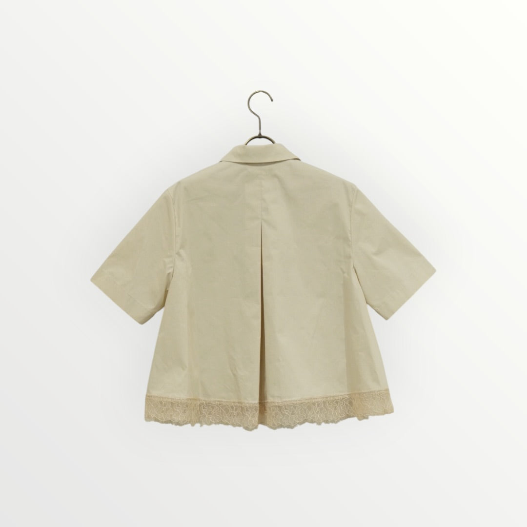 【MARILYN MOON】ヘムレースフレアシャツ_260416009770