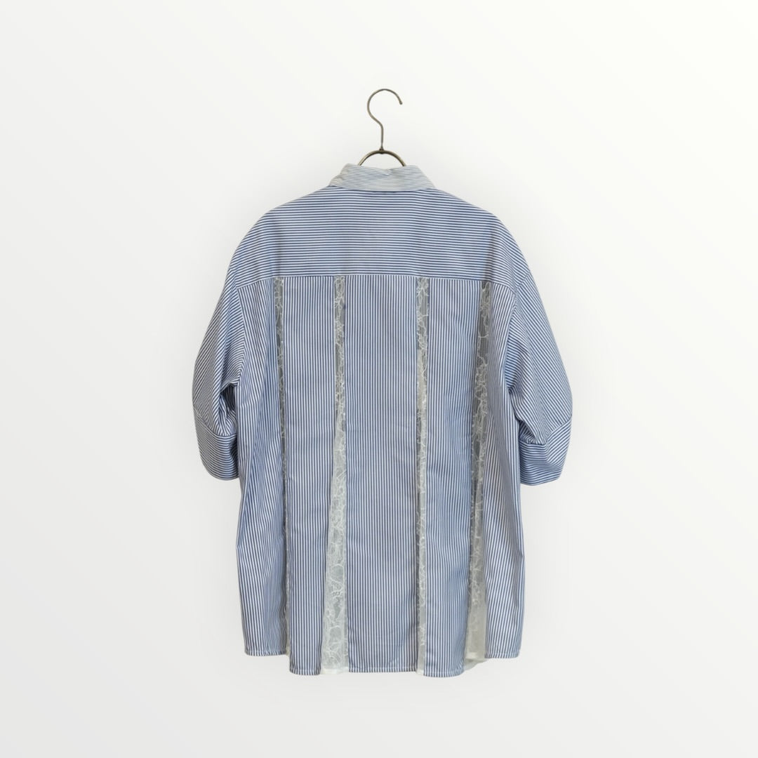 【Lallia Mù】レースドッキングフレアシャツ_260514001971