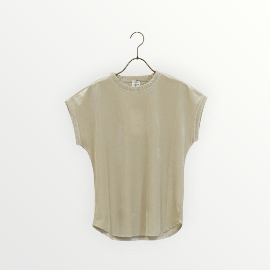 【YENN】VELVET SHORT SLV TEE_260613003196