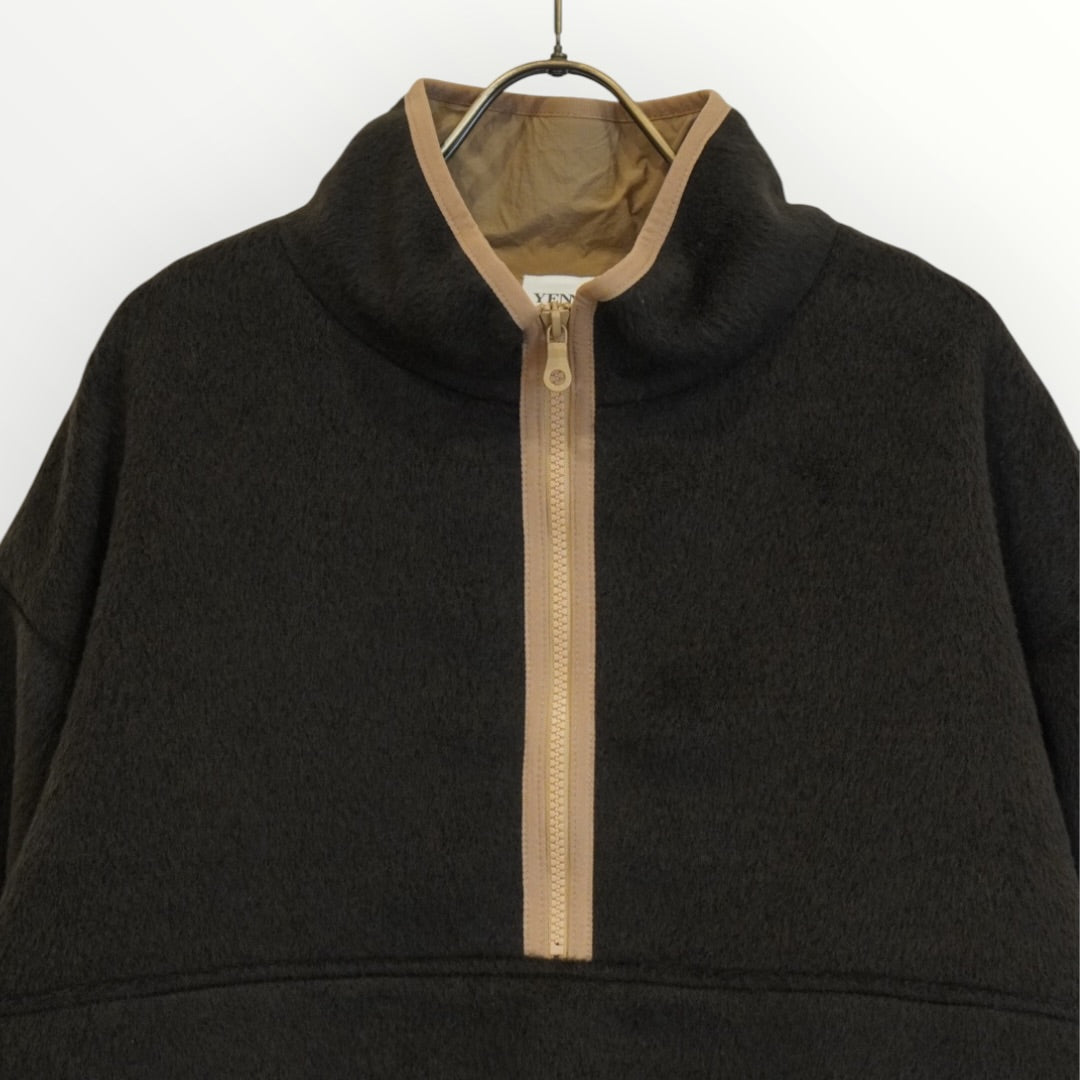 【YENN】SHAGGY HALF ZIP JK