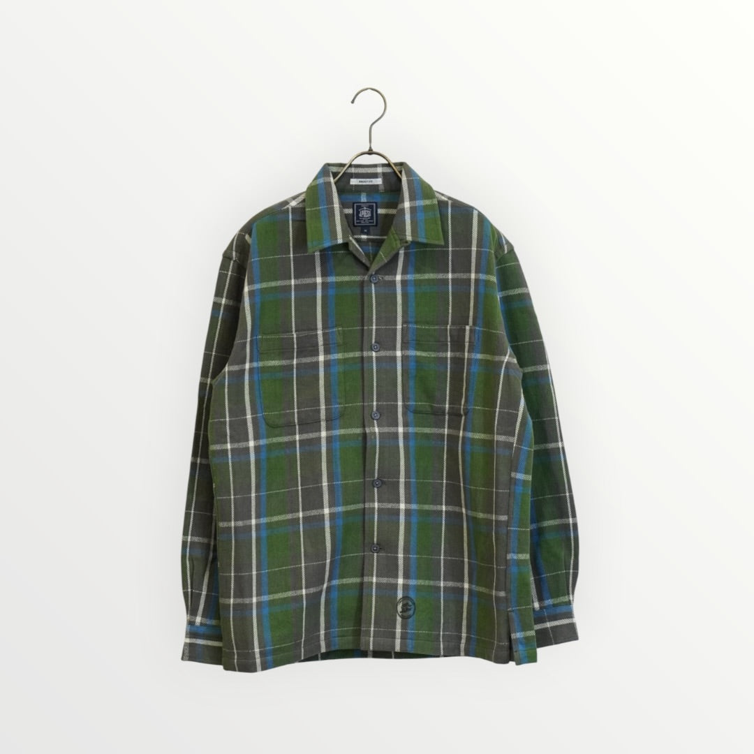 【J.PRESS MEN〈unisex〉】Indian Cotton Twill Open Collar Shirt / Baggy-Fit_260806005427