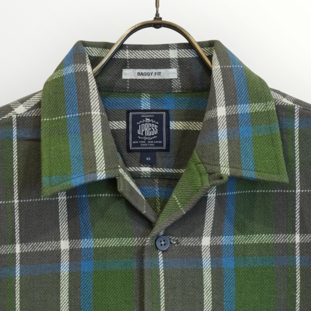 【J.PRESS MEN〈unisex〉】Indian Cotton Twill Open Collar Shirt / Baggy-Fit_260806005427