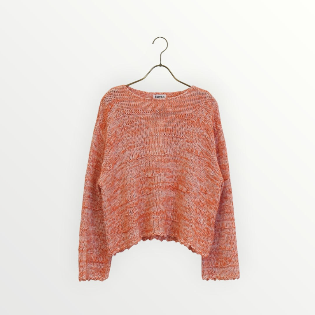 【COOHEM】TULLE MOHAIR KNIT PULLOVER