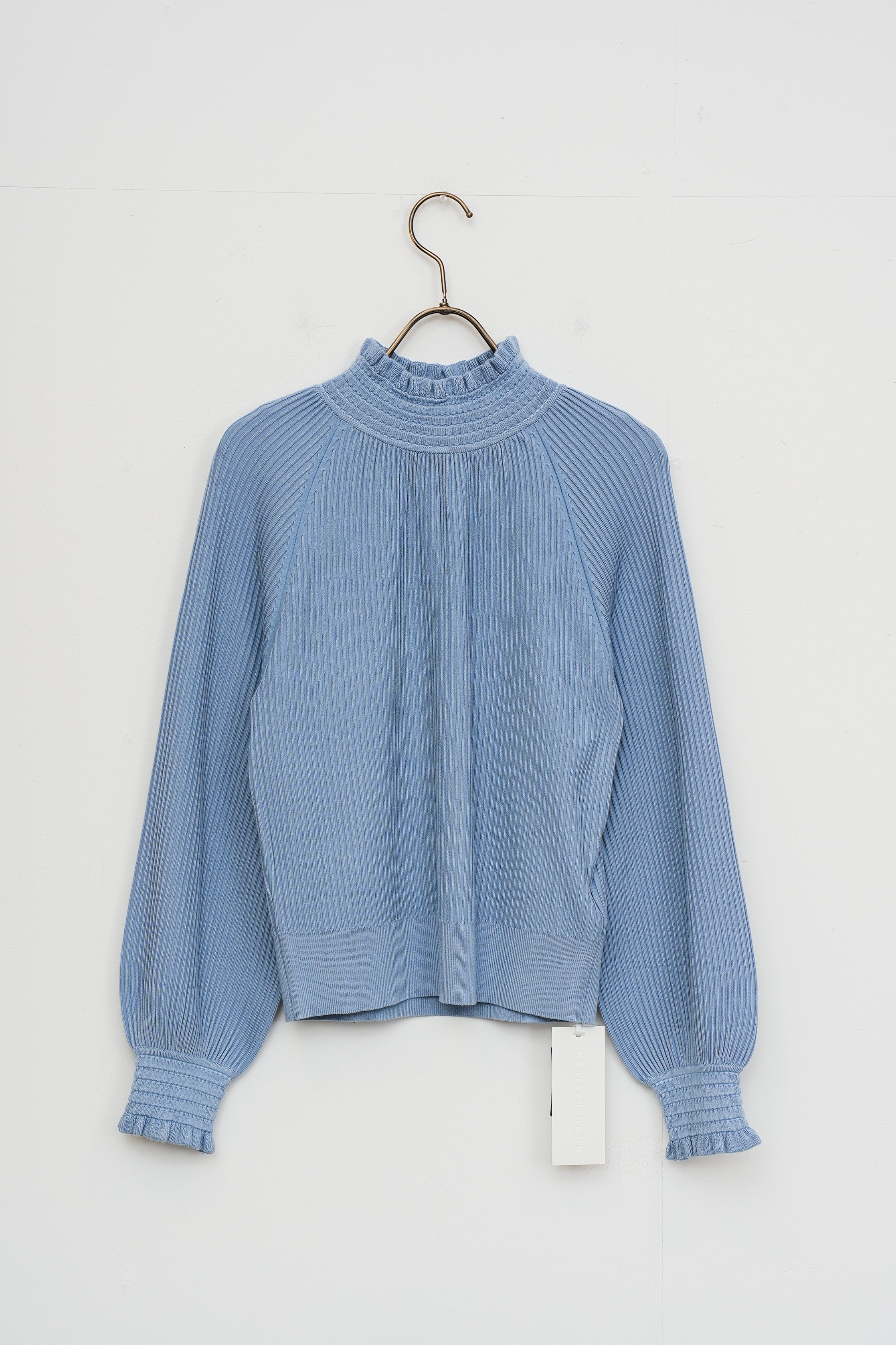 【MARILYN MOON】レーヨンナイロンリップル2wayブラウスニット_251013008210