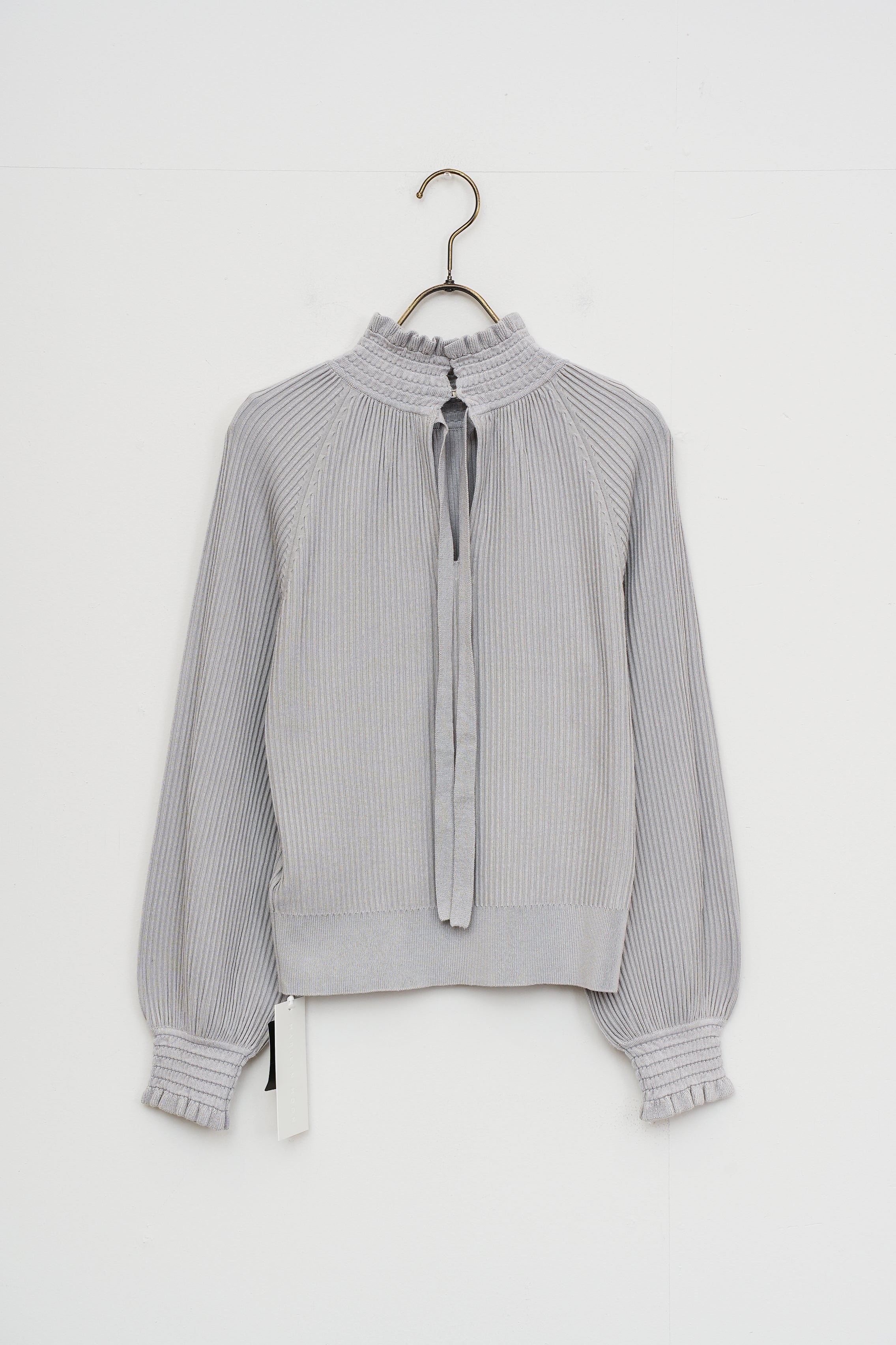 【MARILYN MOON】レーヨンナイロンリップル2wayブラウスニット_251013008210