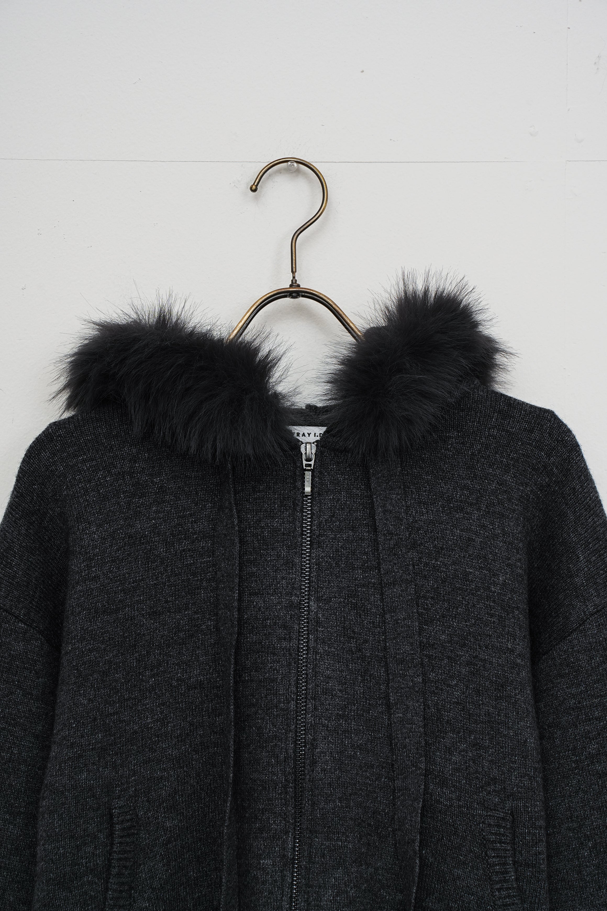 【FRAY I.D】フードファージップニットパーカー