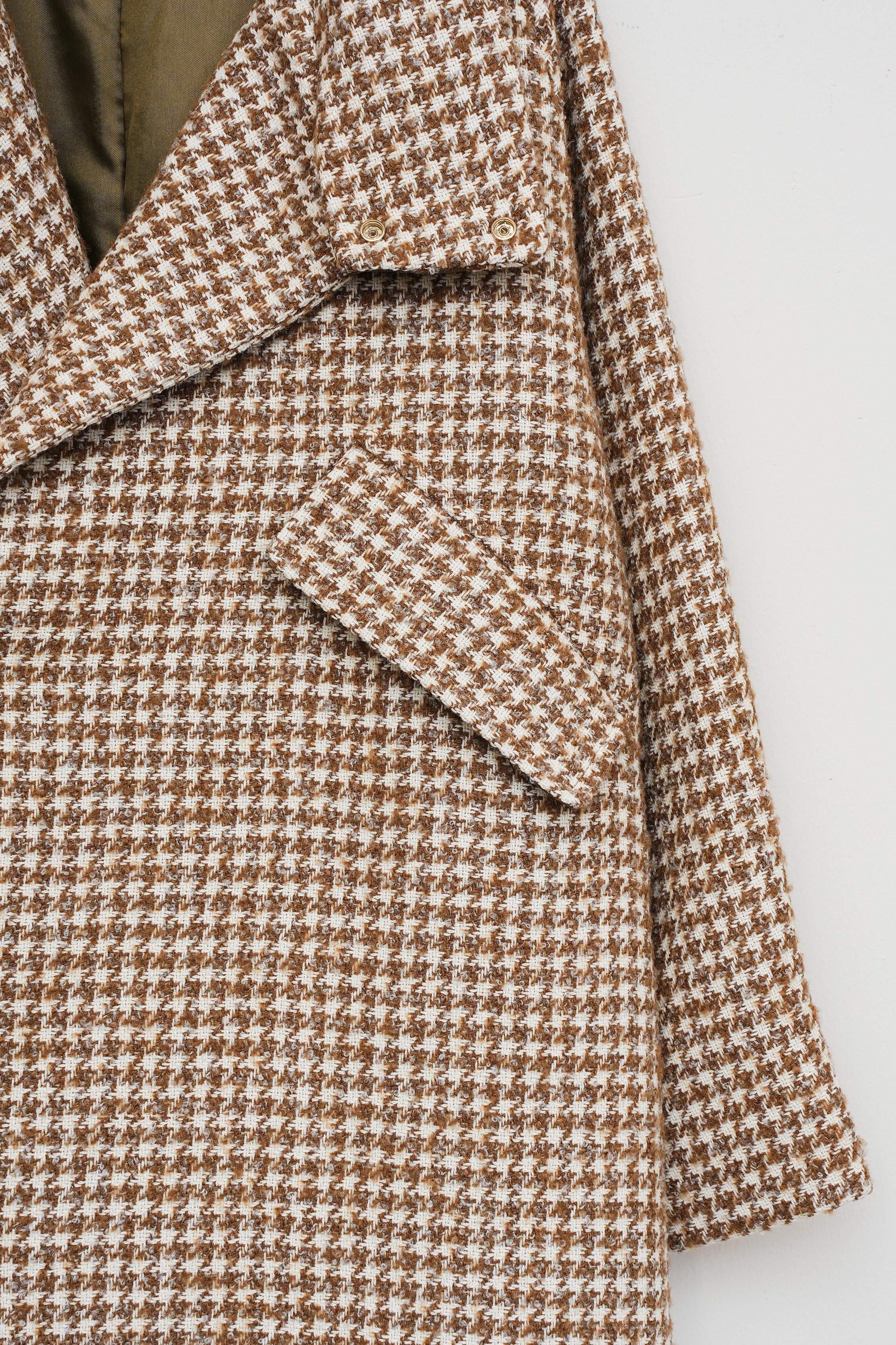 【Lallia Mù】スタンドカラーチェックロングコート_251114000825