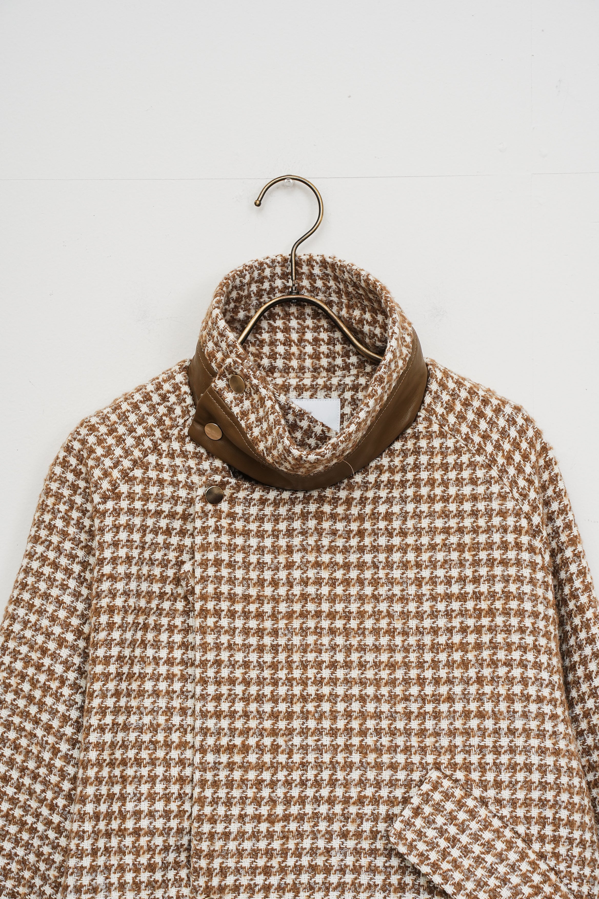 【Lallia Mù】スタンドカラーチェックロングコート_251114000825