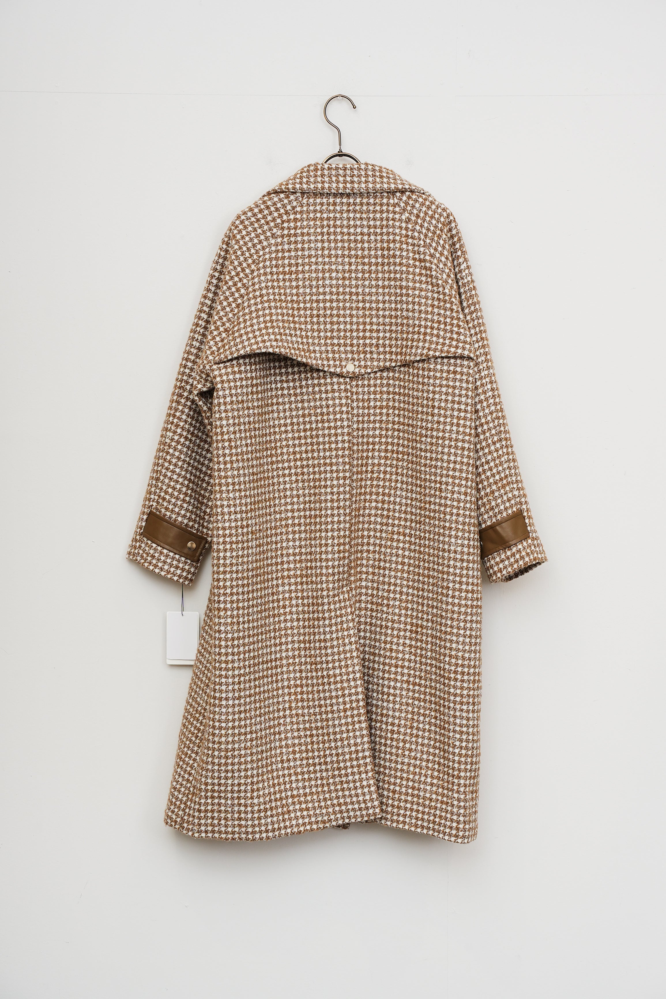 【Lallia Mù】スタンドカラーチェックロングコート_251114000825