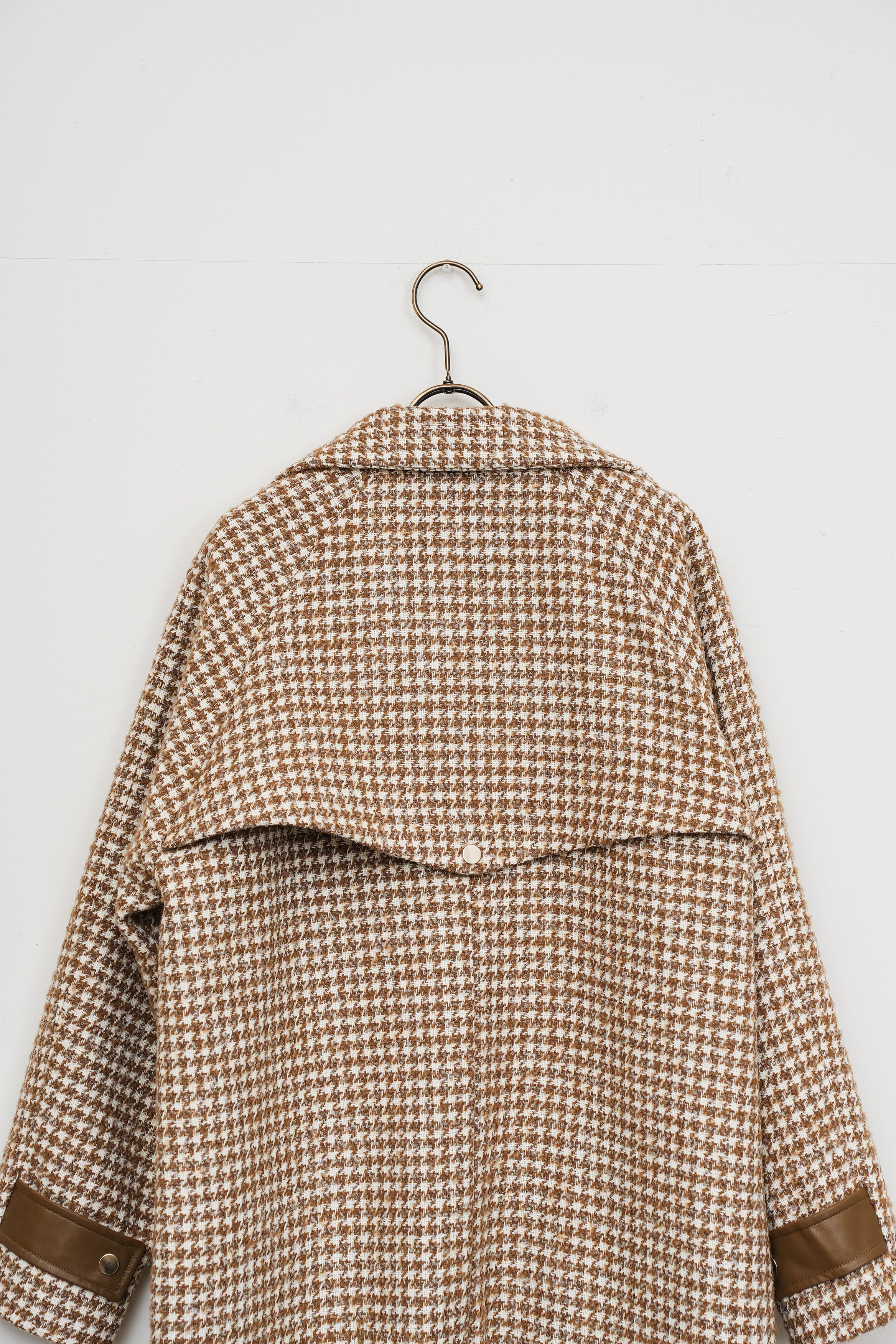 【Lallia Mù】スタンドカラーチェックロングコート_251114000825