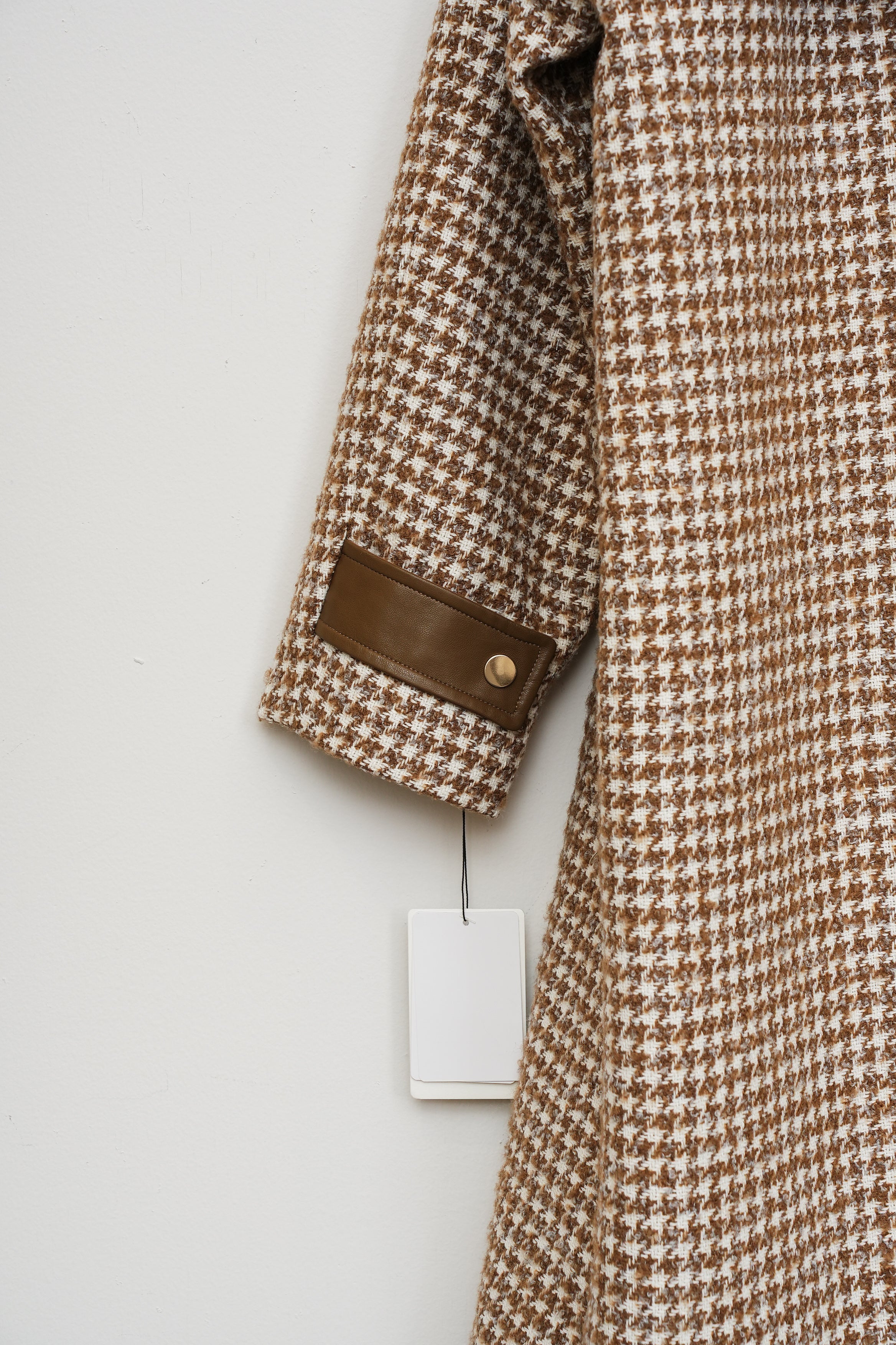 【Lallia Mù】スタンドカラーチェックロングコート_251114000825