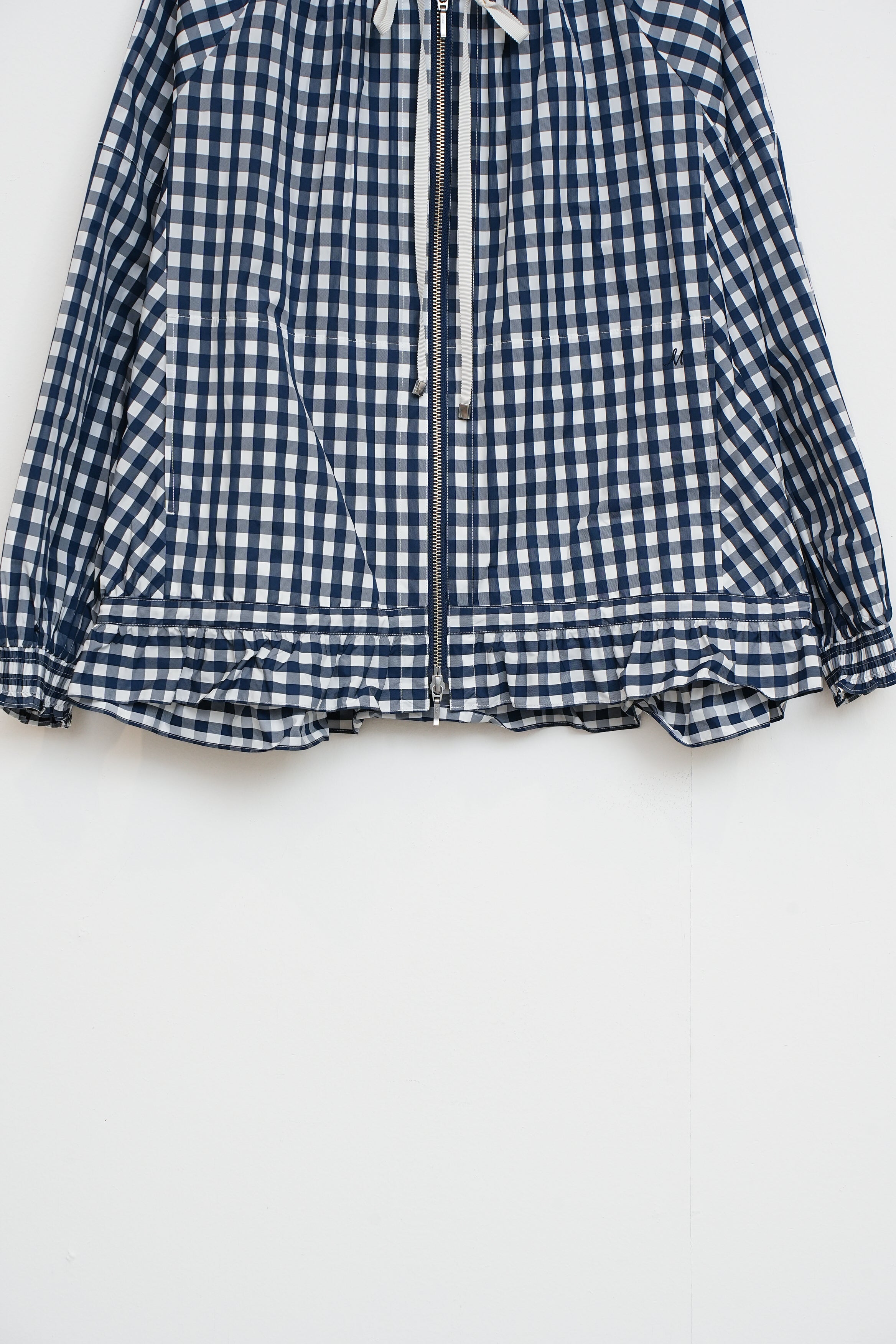 【SOI-MeME】ギンガムチェックプリーツフリルブルゾン