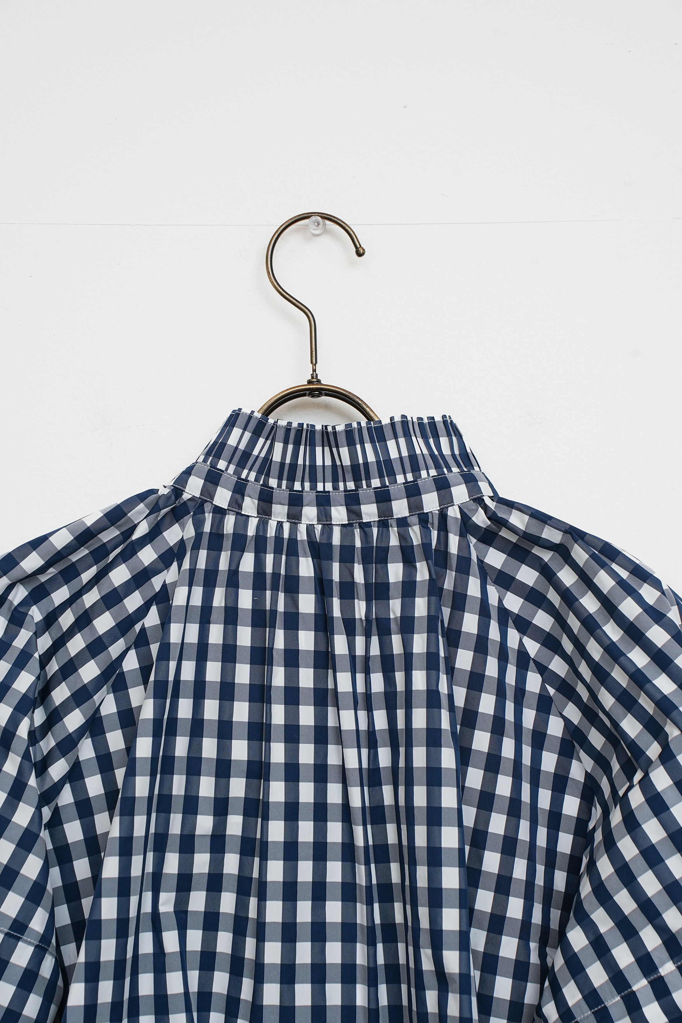 【SOI-MeME】ギンガムチェックプリーツフリルブルゾン