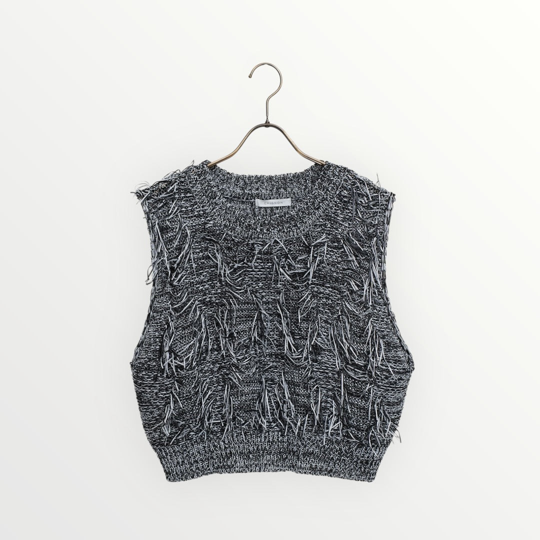 【CHIGNON】カットJQフリンジニットベスト_260206004231