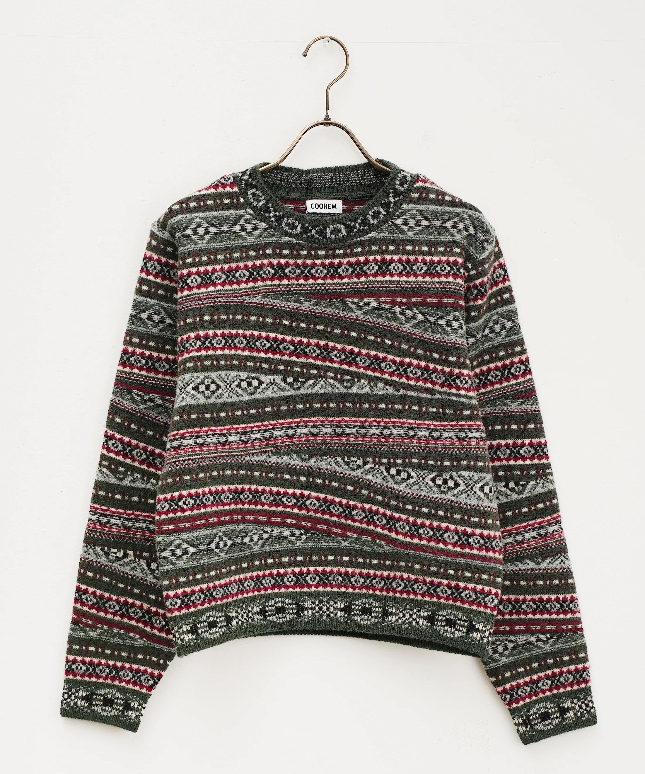 【COOHEM〈women's〉】CRAZY FAIR ISLE KNIT PULLOVER_250828004507