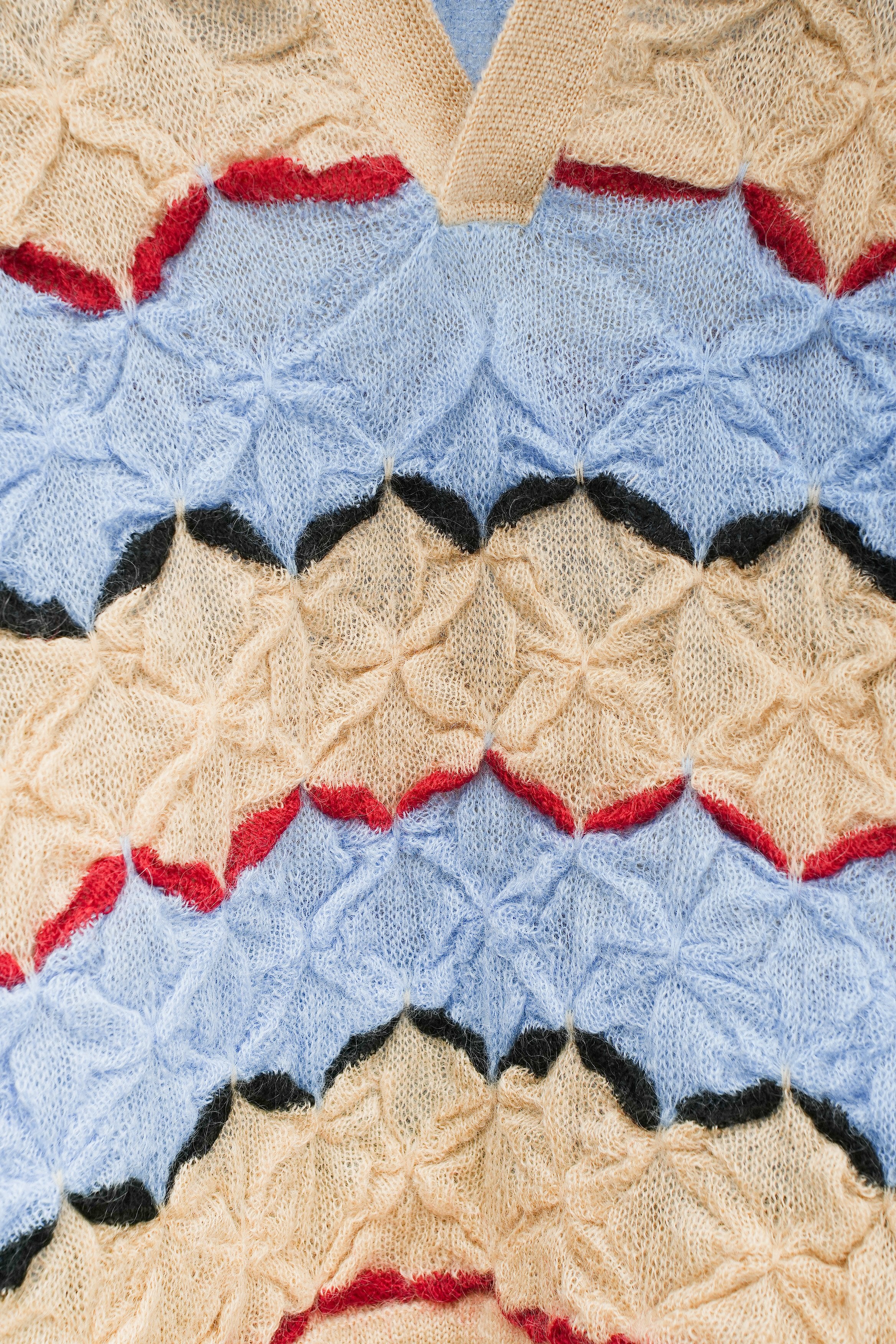 【COOHEM〈women's〉】MOHAIR WOOL TUCK BORDER KNIT PULLOVER