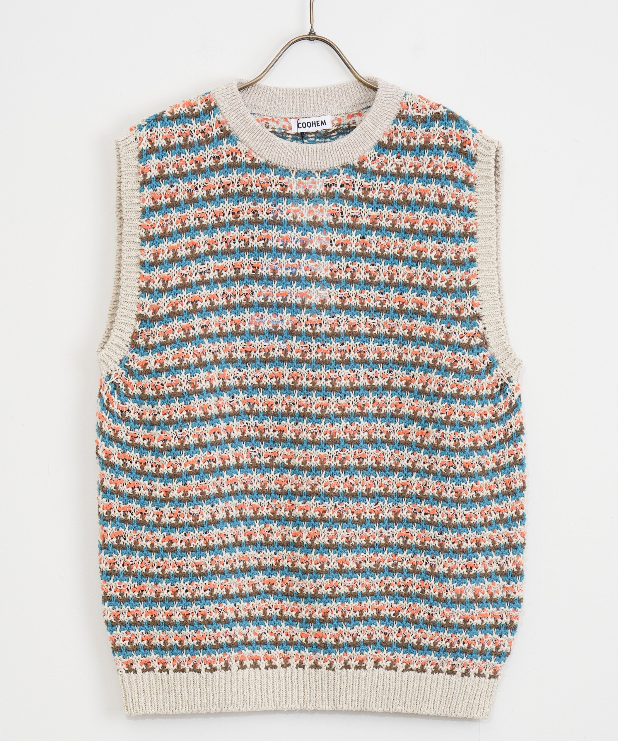 【COOHEM〈men's〉】SUKASHI BORDER KNIT V/T_250326005063