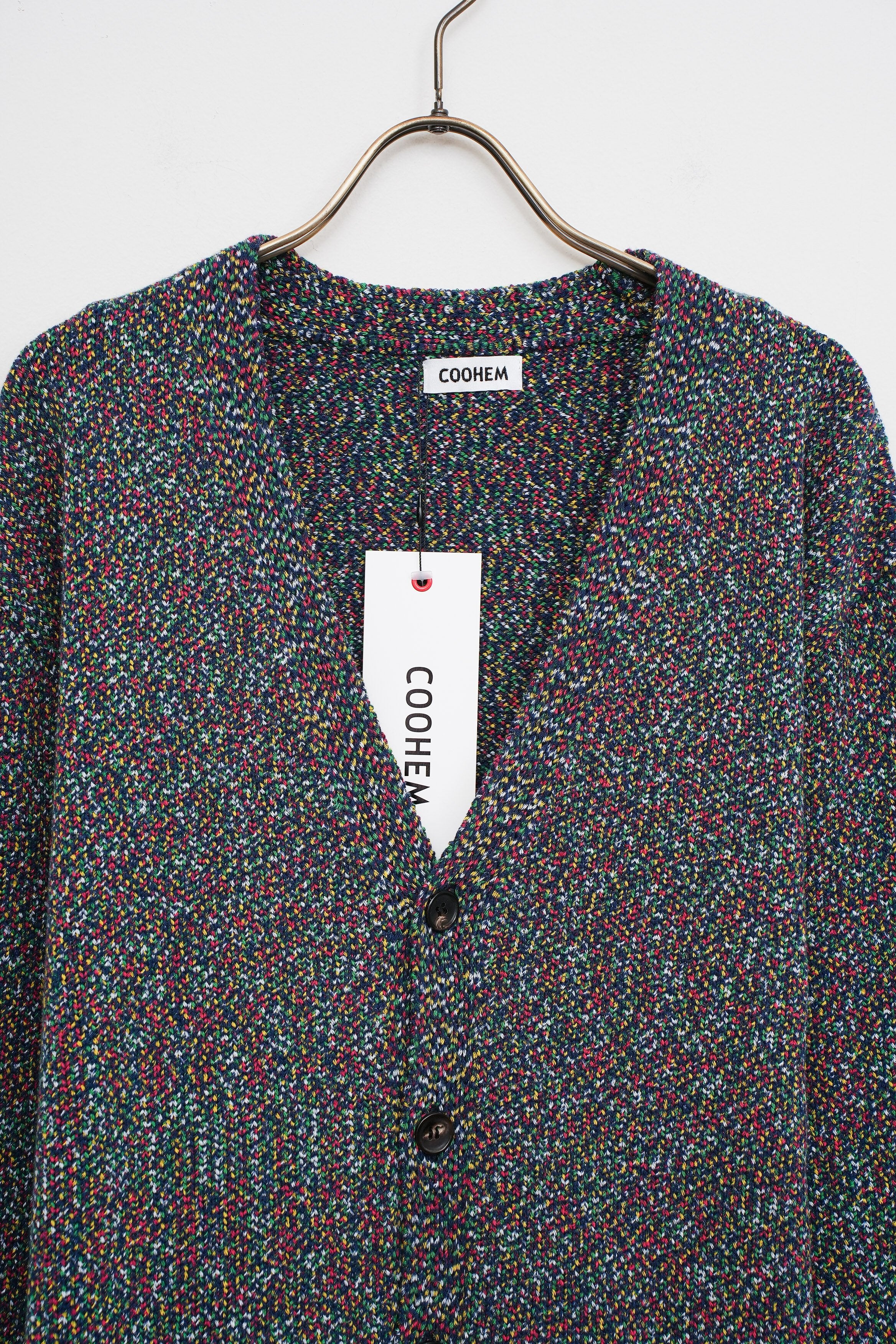 【COOHEM〈men's〉】FLECKED COTTON KNIT CARDIGAN_250802003316