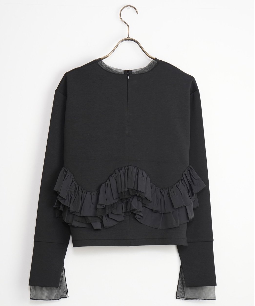 【MARILYN MOON】タフタスパイラルラッフルカットソートップス_240829001962