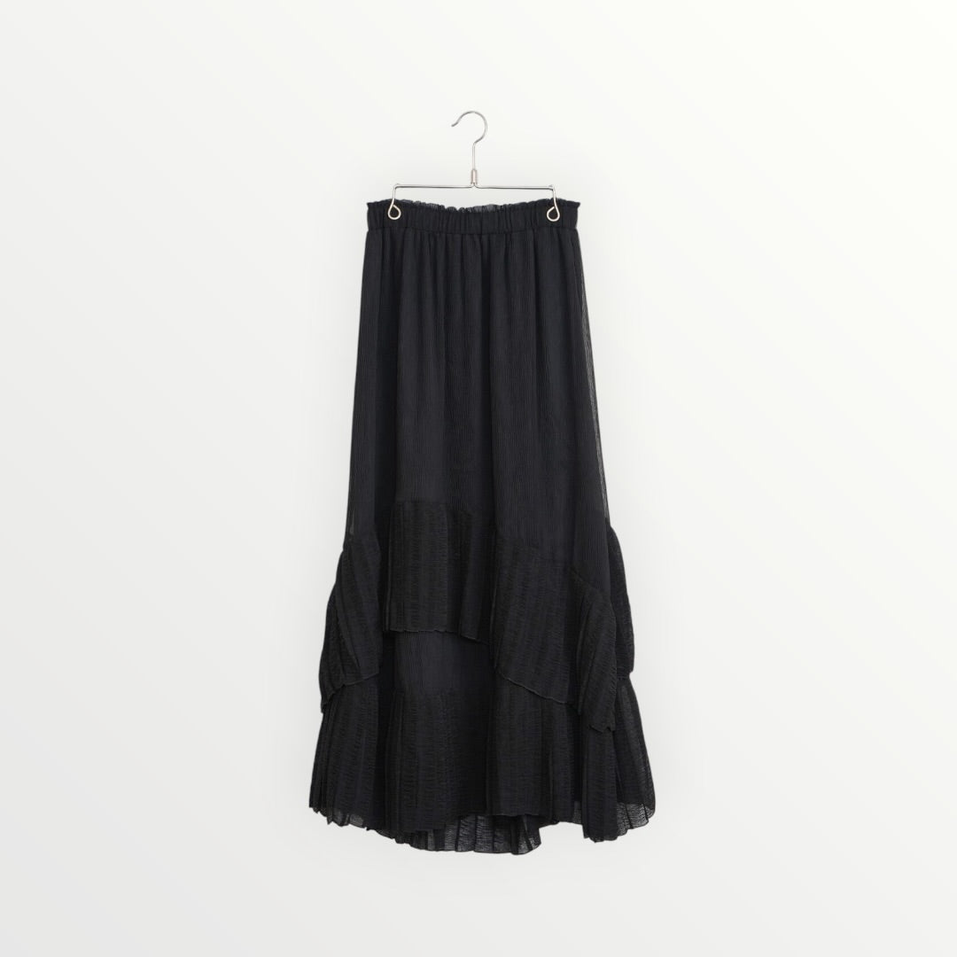 【Lallia Mù】プリーツヘムワッシャースカート_230904005276