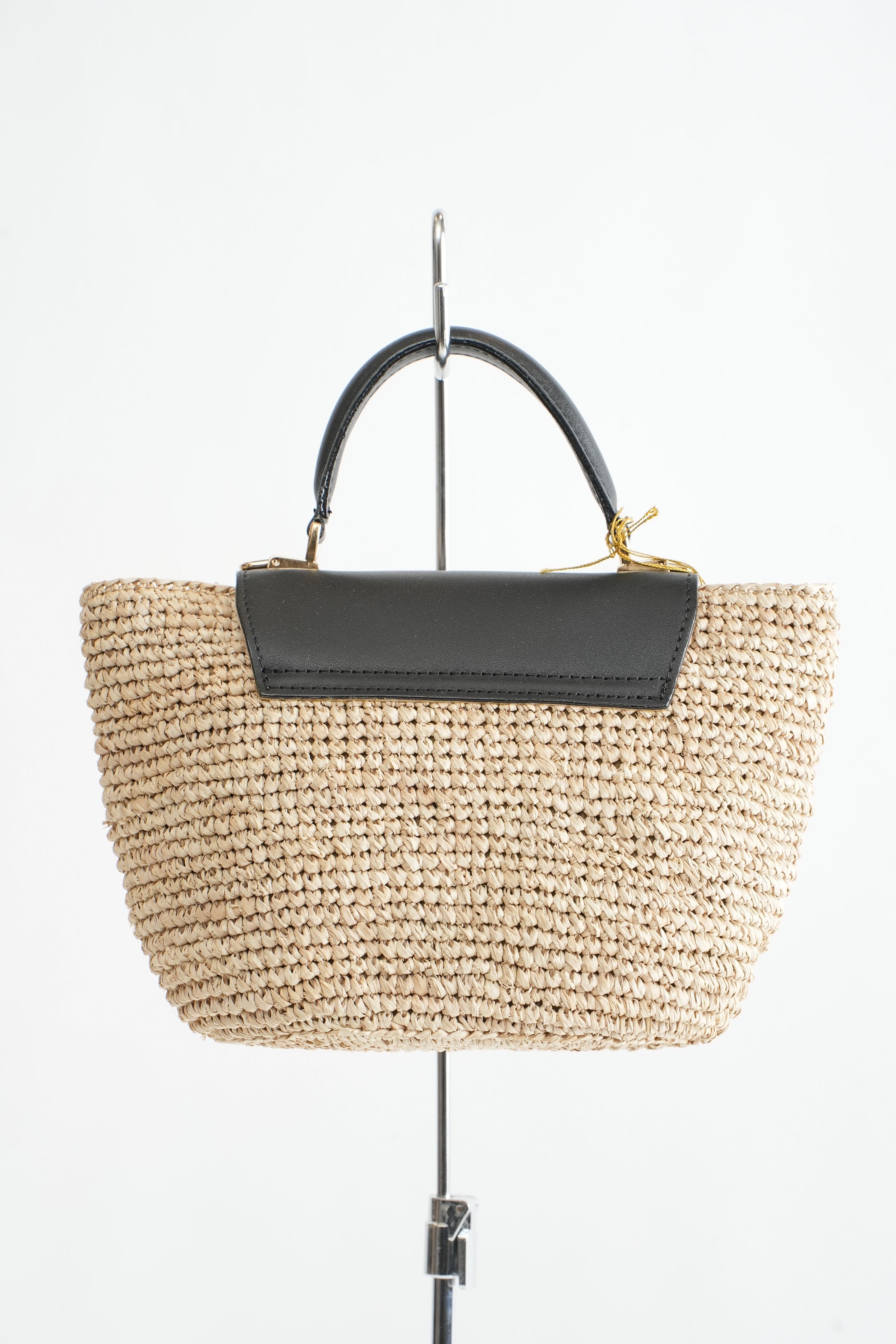 【VIOLAd'ORO】SANDRO ラフィア2WAYトップハンドルバッグ_240318009740