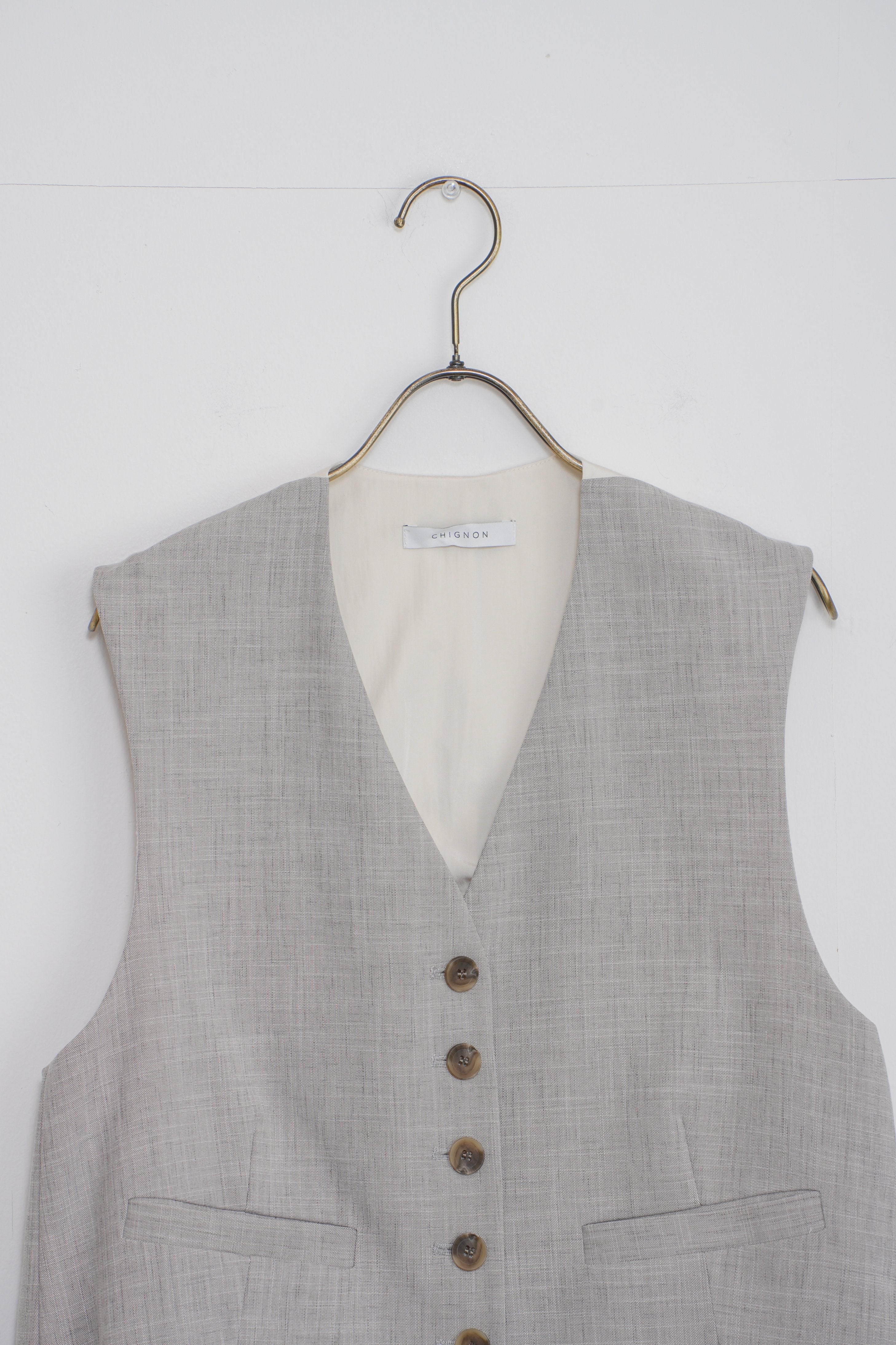 【CHIGNON】異素材ドッキングベスト_240203006171