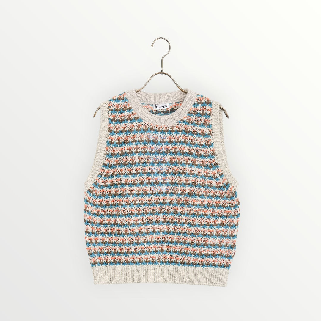 【COOHEM〈women's〉】SUKASHI BORDER KNIT V/T_250326005056
