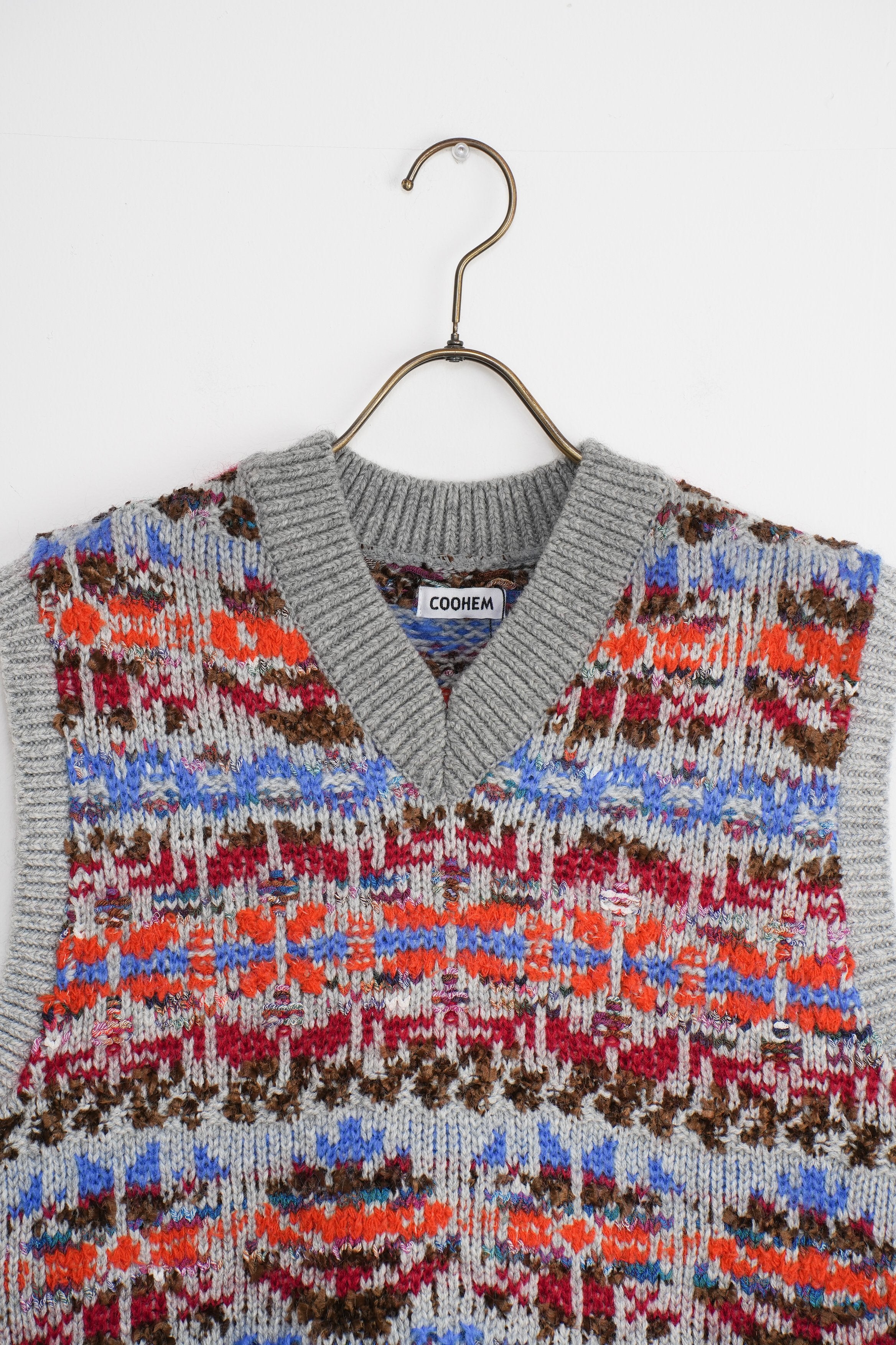 【COOHEM〈men's〉】FAIR ISLE KNIT V/T_241003004357