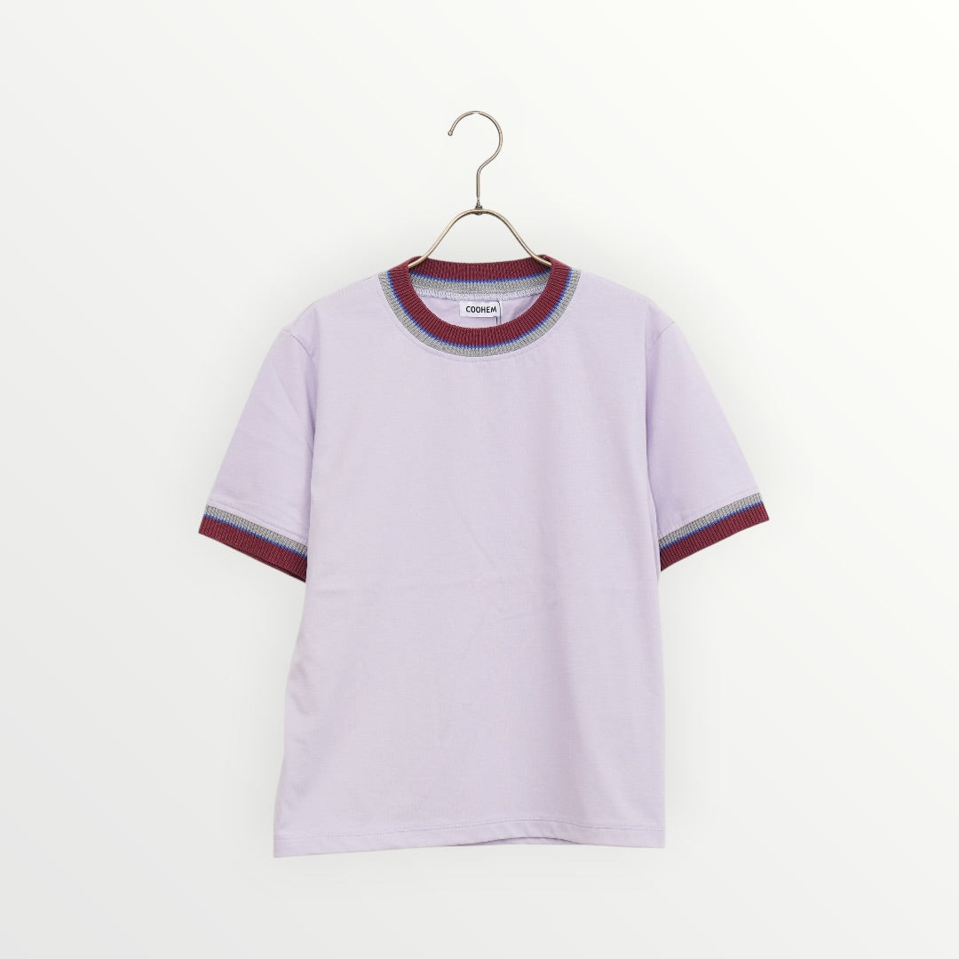 【COOHEM〈women’s〉】KNIT DETAIL RINGER T-SHIRT_250422006840