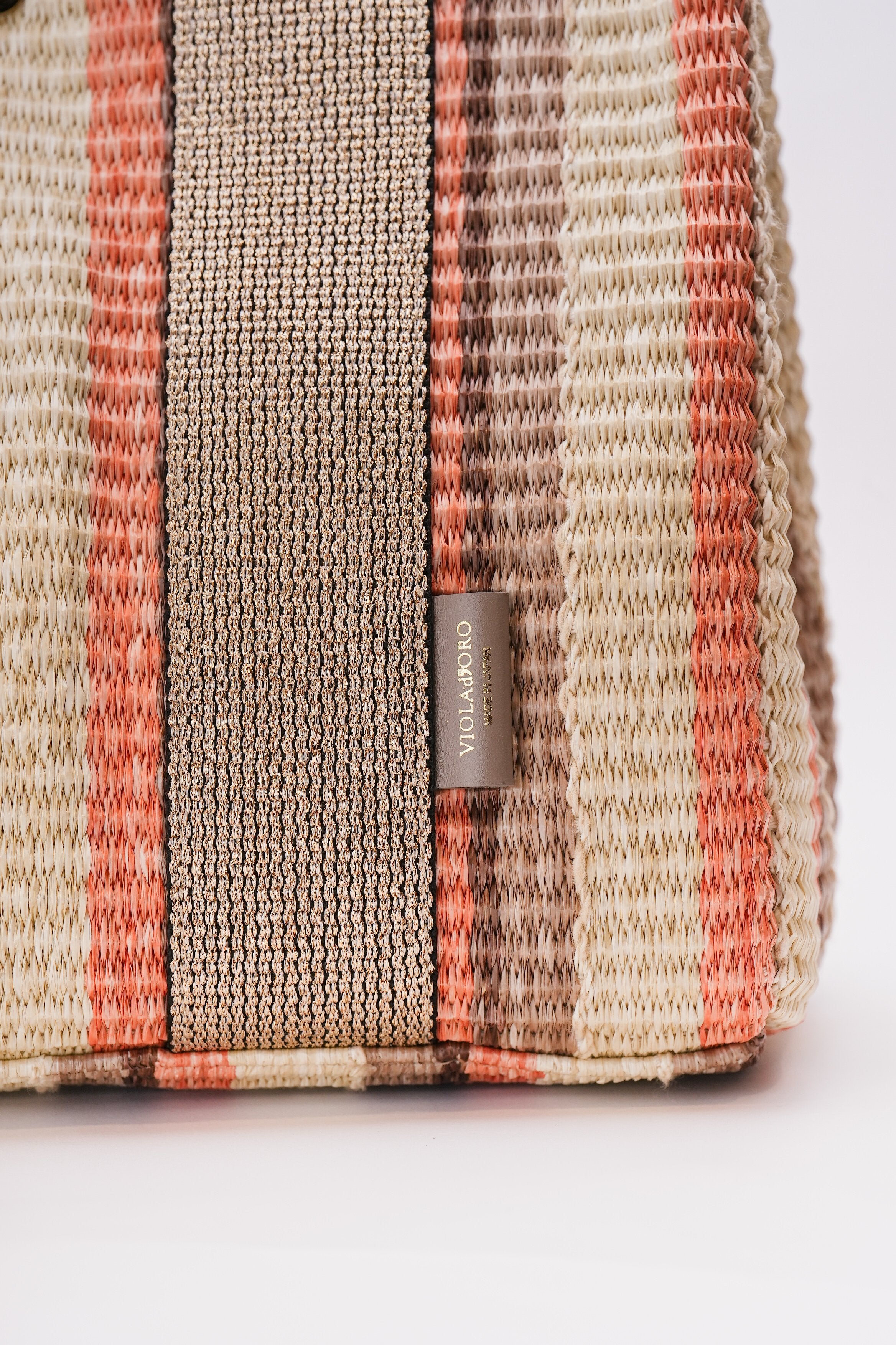 【VIOLAd'ORO】イタリアンラフィアシート2WAYトートバッグ_250502007855