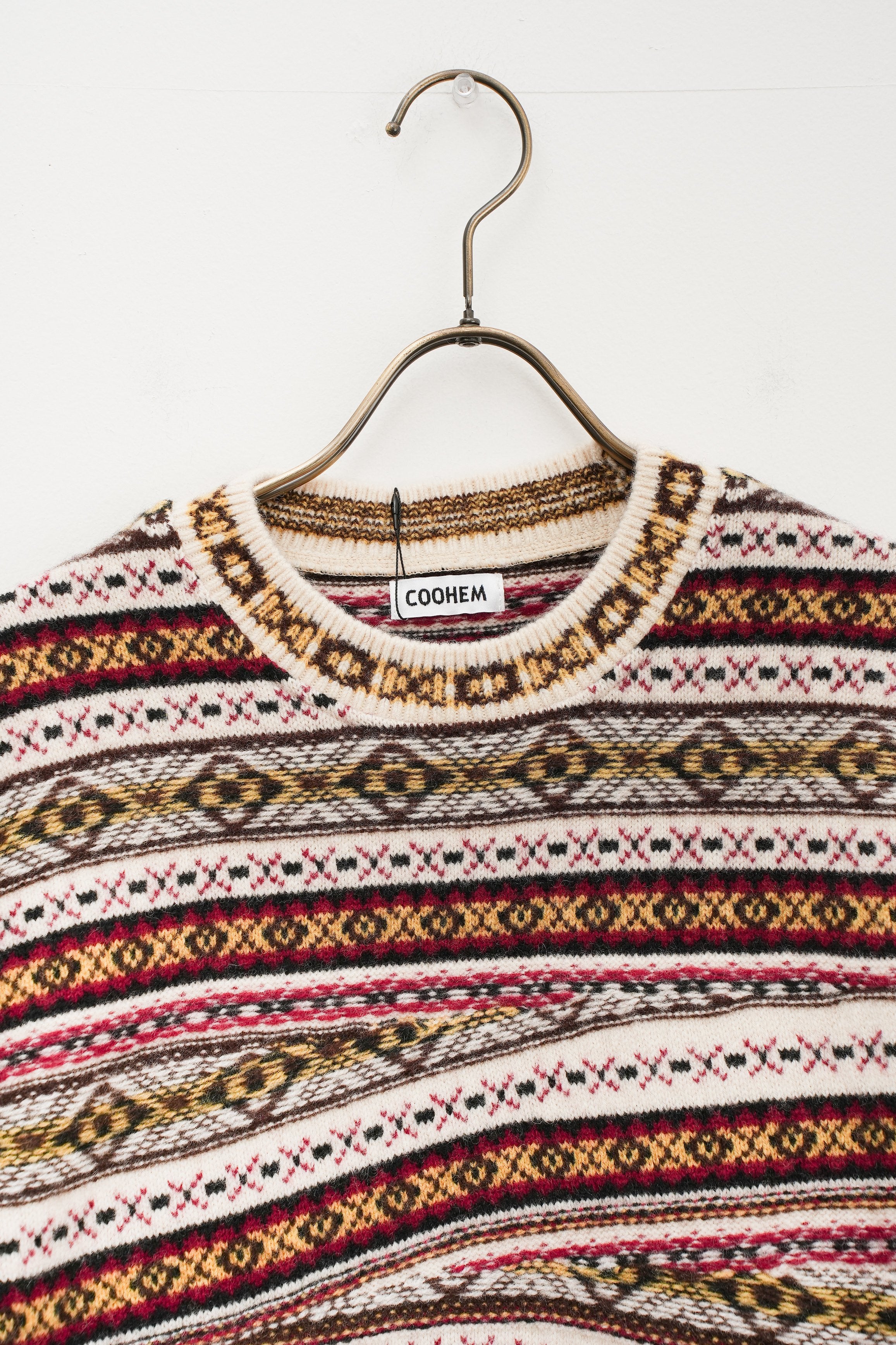 【COOHEM〈men's〉】CRAZY FAIR ISLE KNIT PULLOVER_250828004519
