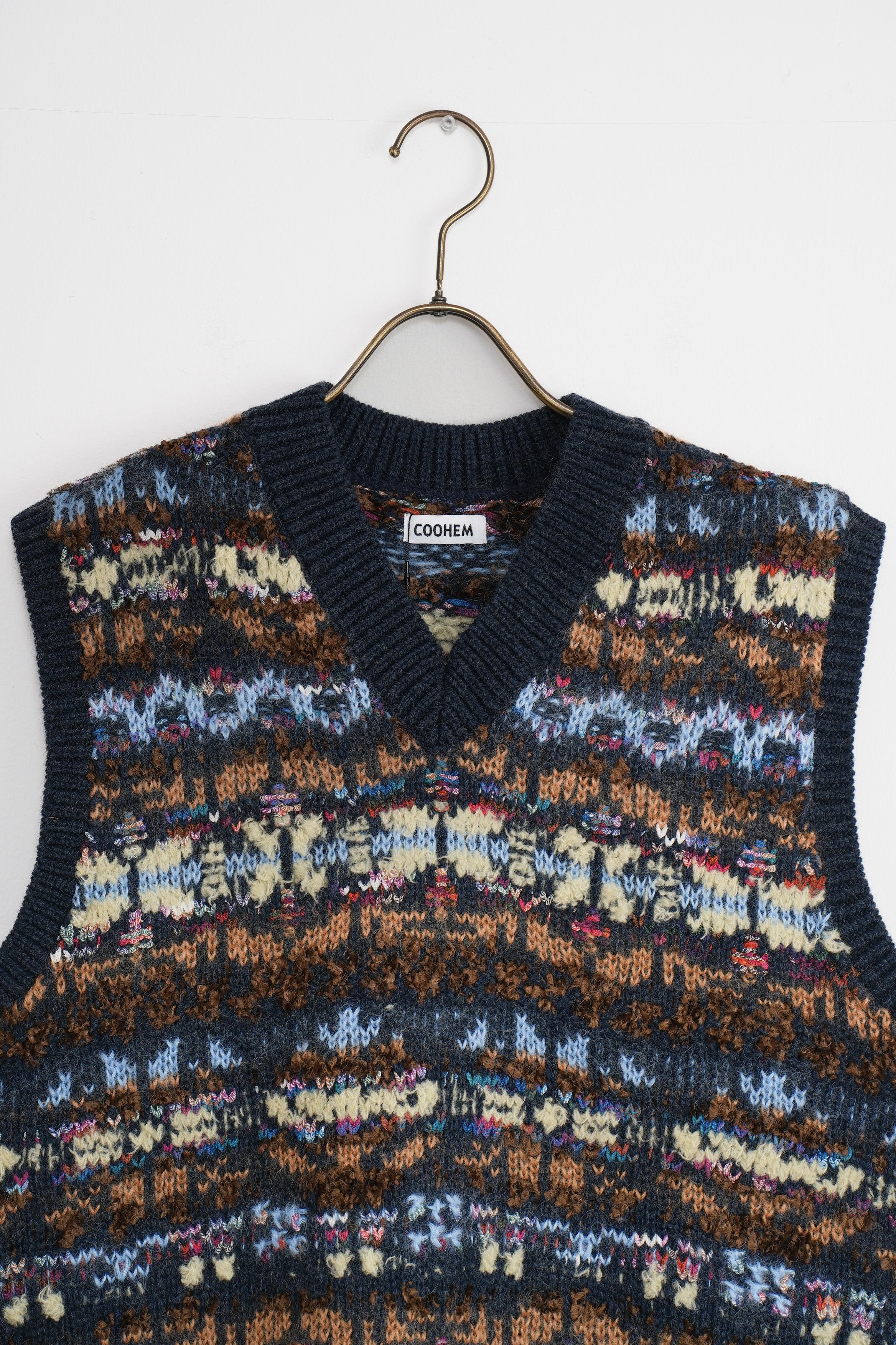 【COOHEM〈men's〉】FAIR ISLE KNIT V/T_241003004357