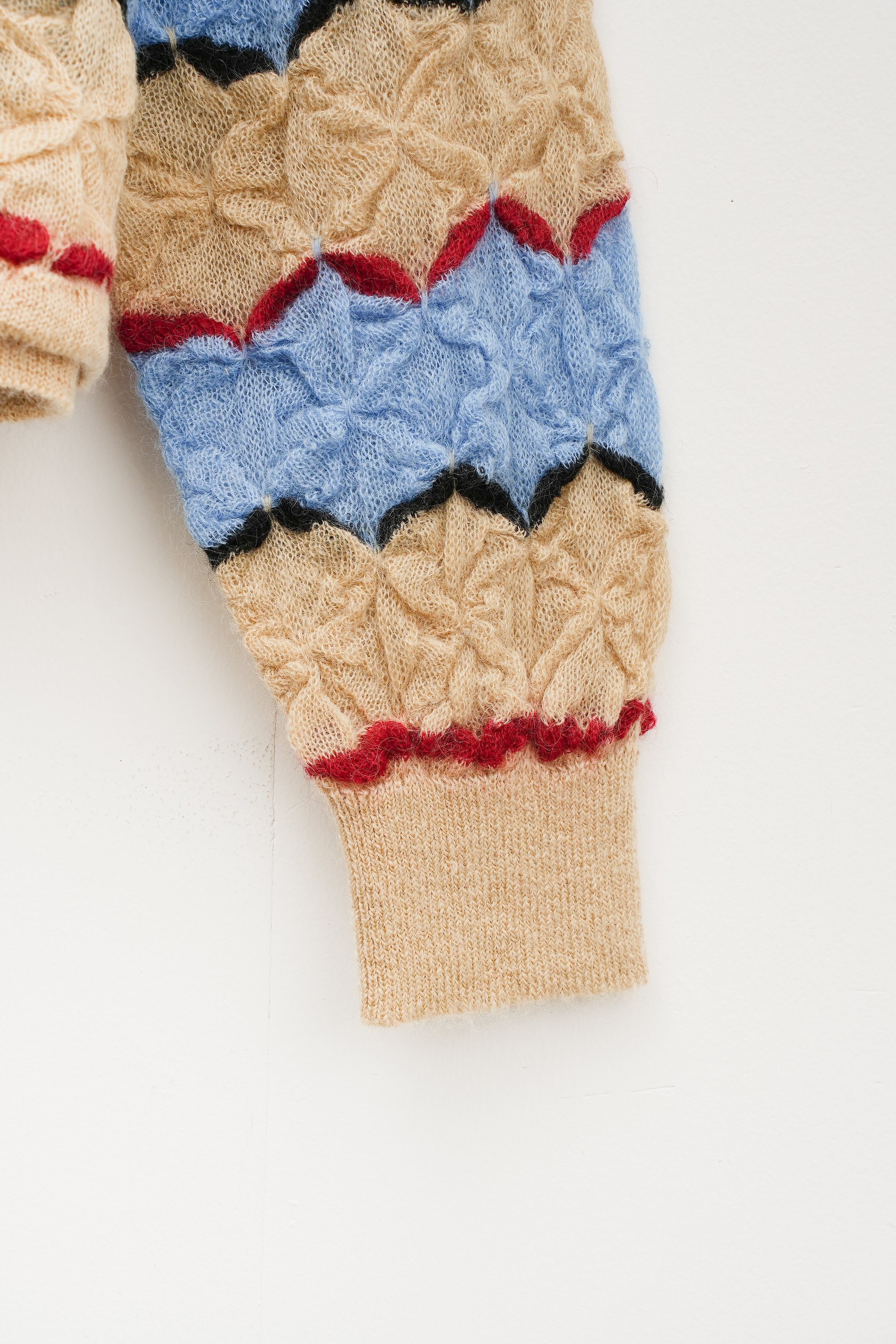 【COOHEM〈women's〉】MOHAIR WOOL TUCK BORDER KNIT PULLOVER