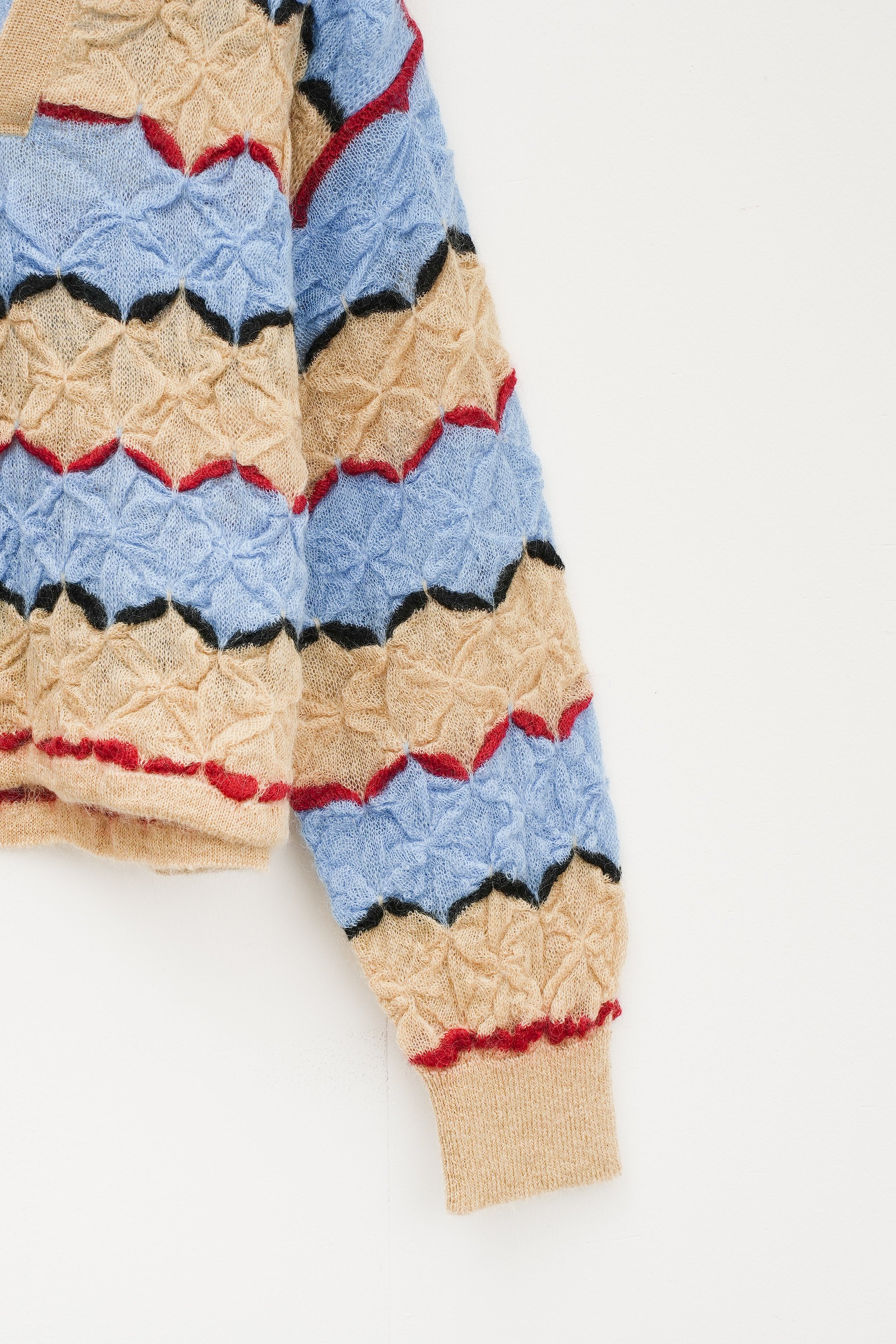 【COOHEM〈women's〉】MOHAIR WOOL TUCK BORDER KNIT PULLOVER