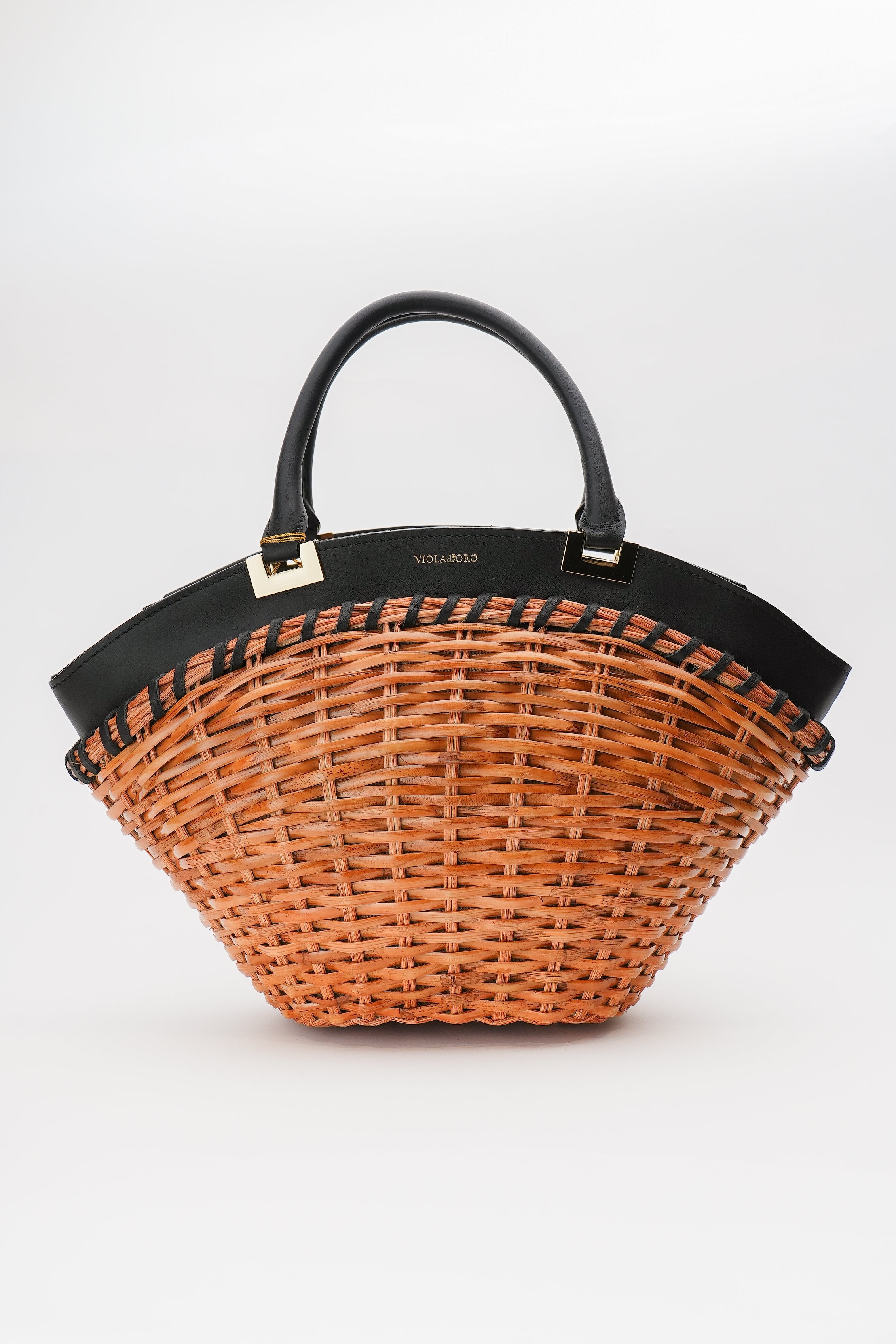 【VIOLAd'ORO】スプリットラタン×レザートートバッグ_250502007853