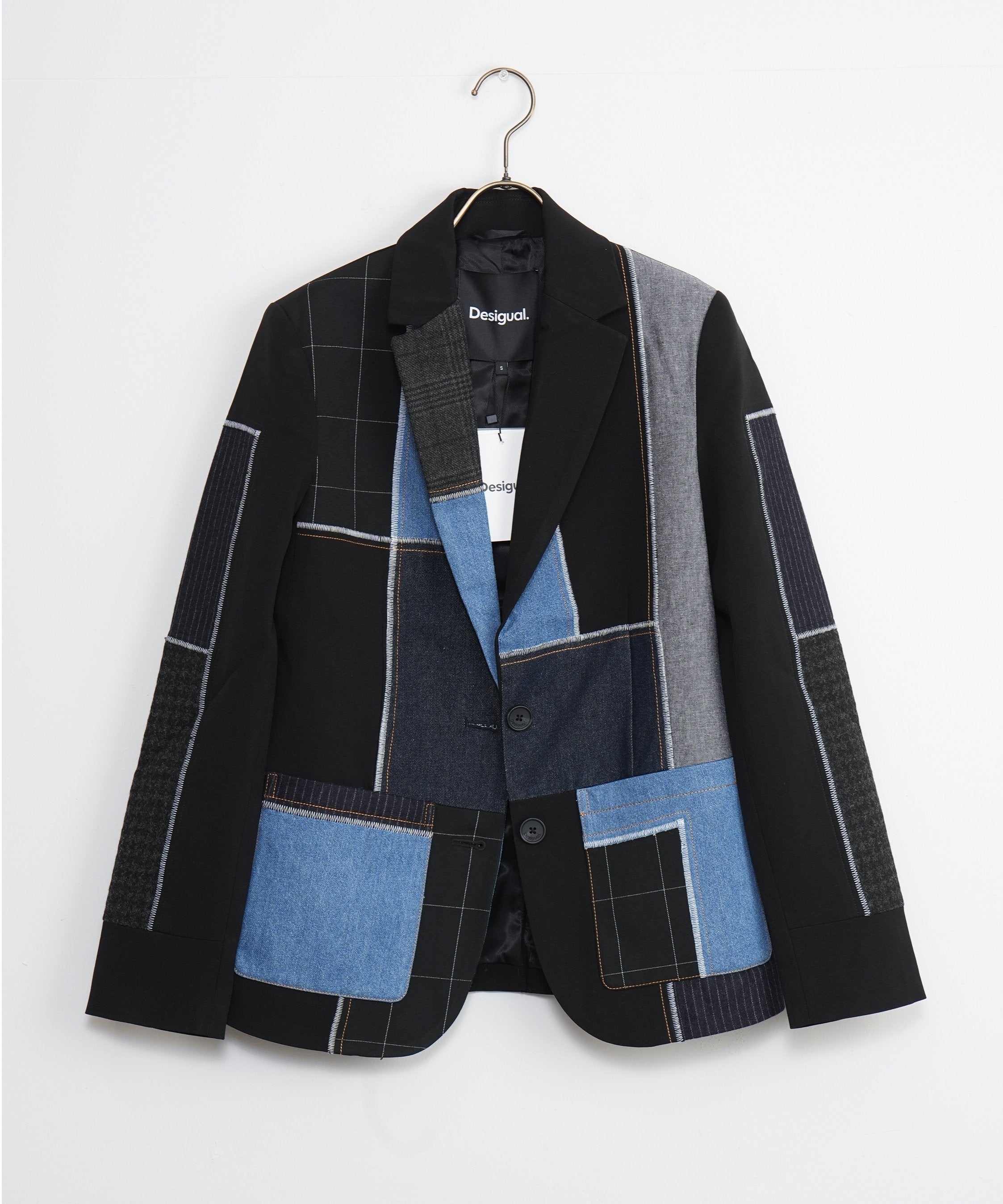 【Desigual】パッチワークコンビブレザー