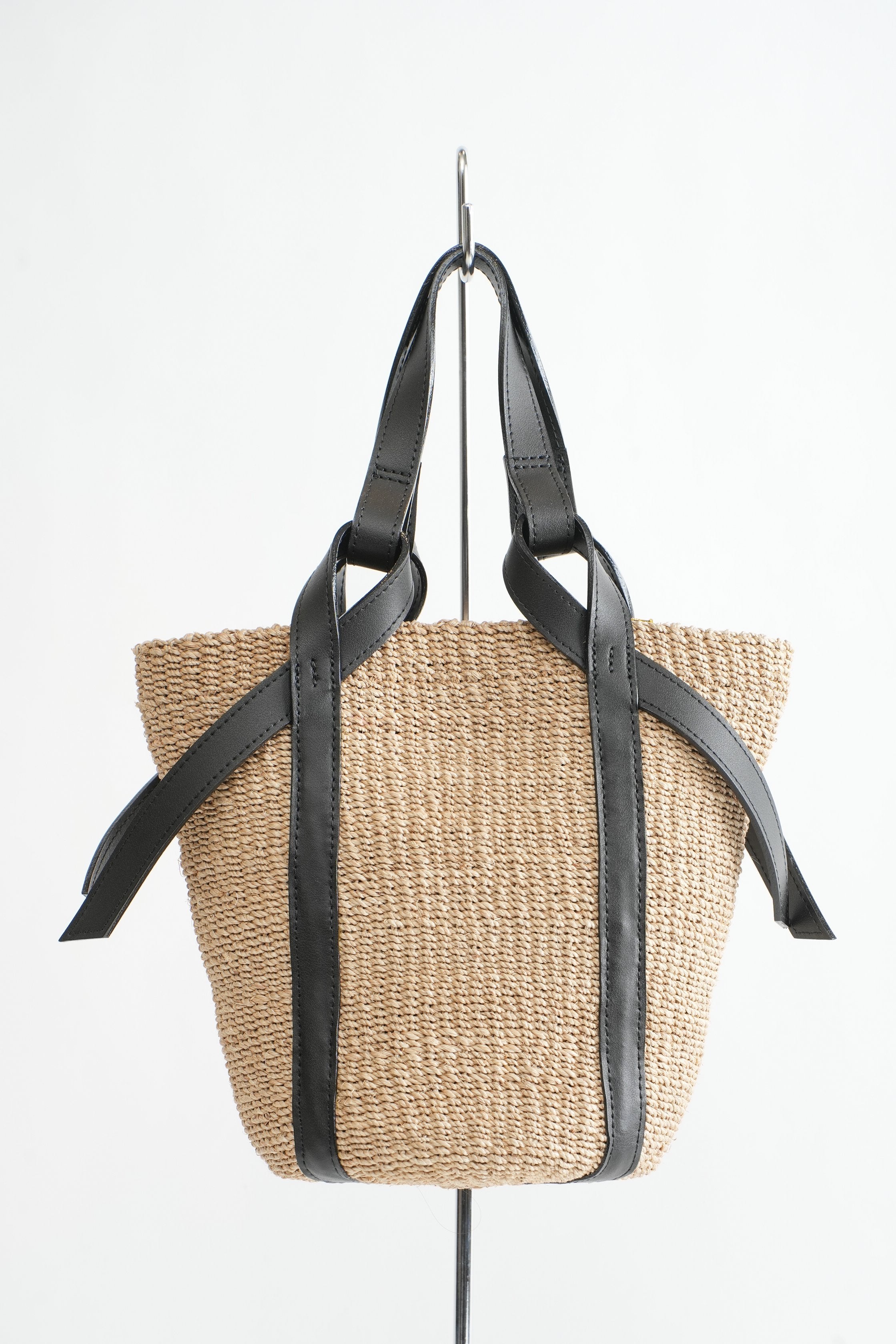 【VIOLAd'ORO】MIRO アバカ製 レザーポケットトート_23931701