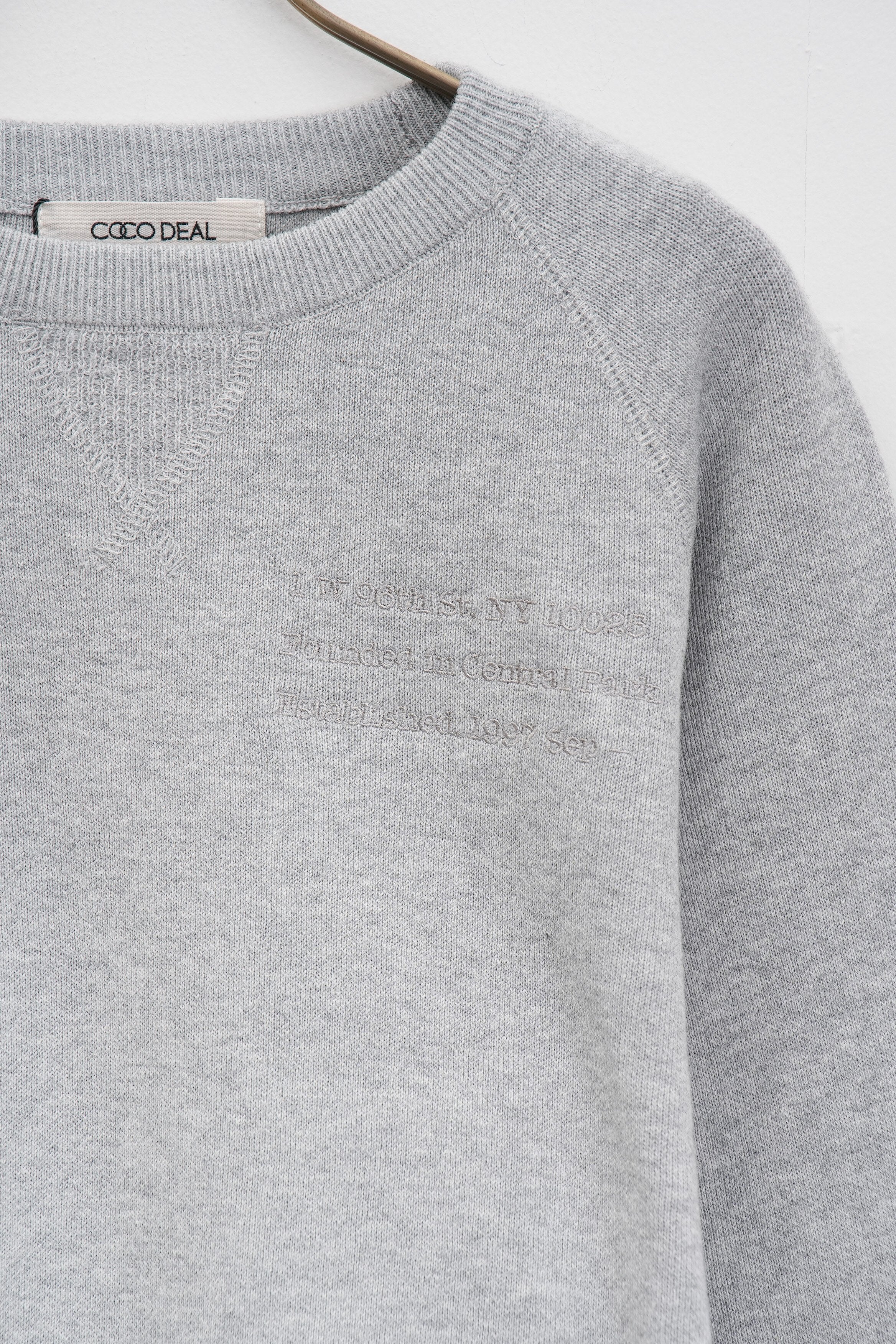 【COCO DEAL】CLUBロゴ刺繍スウェットライクニット_250124001208